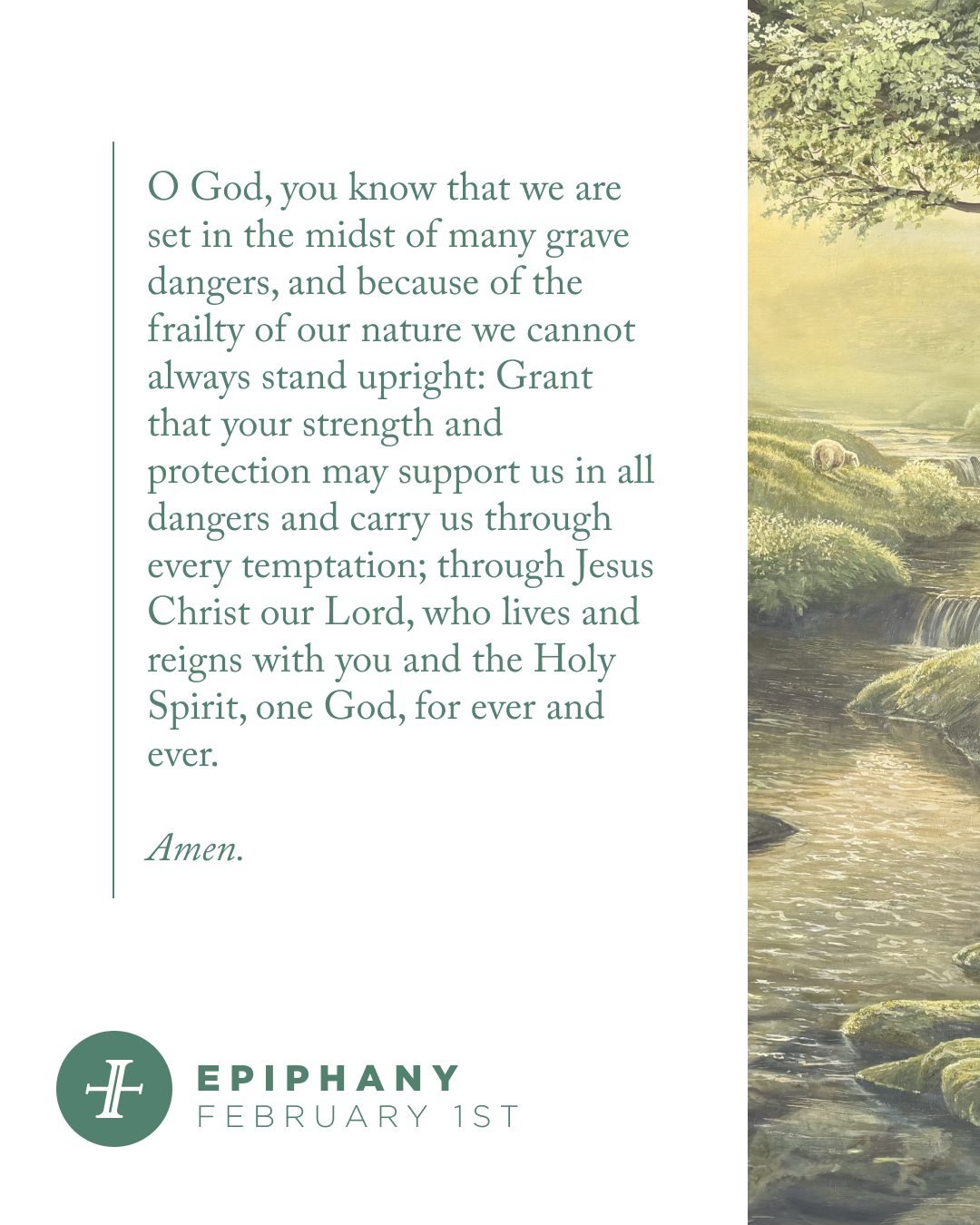 Good morning! Today is the fourth Sunday of Epiphany, a season in which we celebrate that Christ is made known to us, revealed to us, and made manifest in and around us.

Services at 9 and 11am.
Immanuel Kids (0 years to 5th grade) at 9 and 11am.
Imm