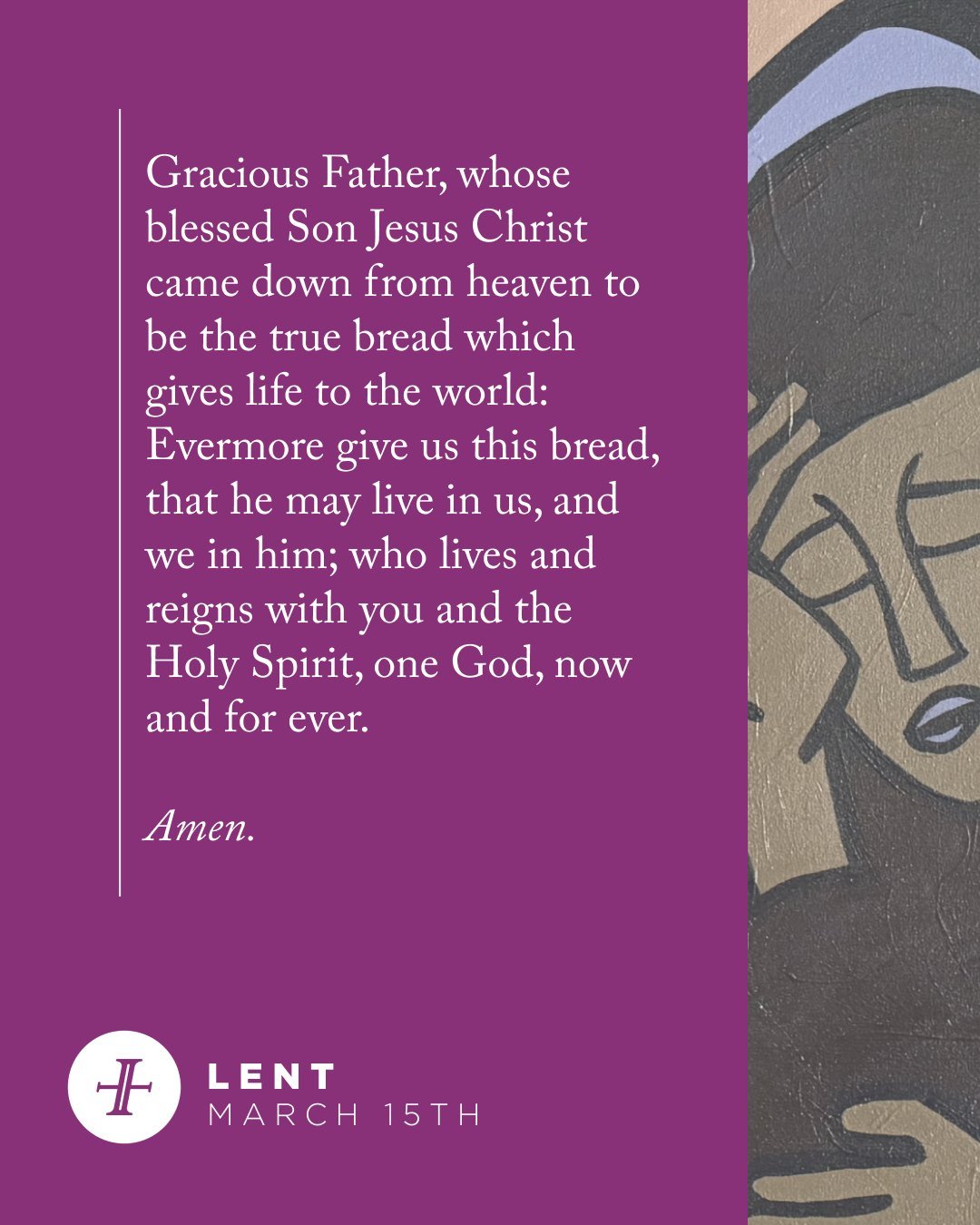 Today is the fourth Sunday of Lent, a 40-day season of preparation for Easter. We spend 40 days in Lent as his disciples on the journey with Jesus to the cross. We're looking forward to worshiping together today.

Services at 9 and 11am.
Immanuel Kid