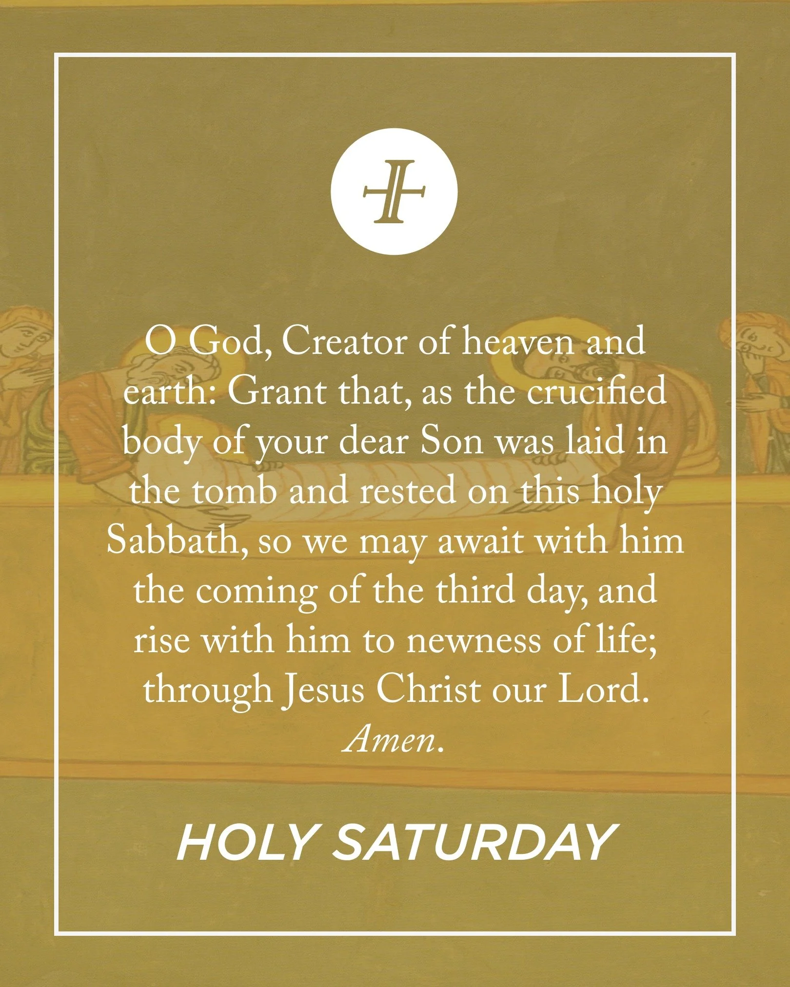 The quietness and stillness of Holy Saturday is here. We remember Jesus laid in the tomb as uncertainty abounds. Yet, as we wait in the stillness, we remember that it is not the end of the story. 

Likewise, as we sit in the reality of the broken wor