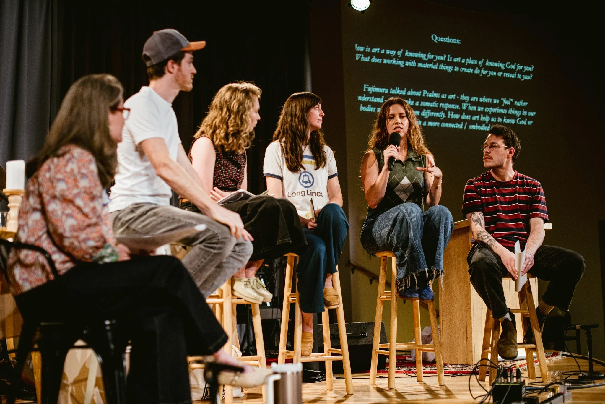 A couple weeks ago, we hosted our Immanuel Artist Panel, where we made space for a panel discussion with the four artists who created the liturgical paintings in our atrium. This was a beautiful, spiritually-enriching night where we were able to more