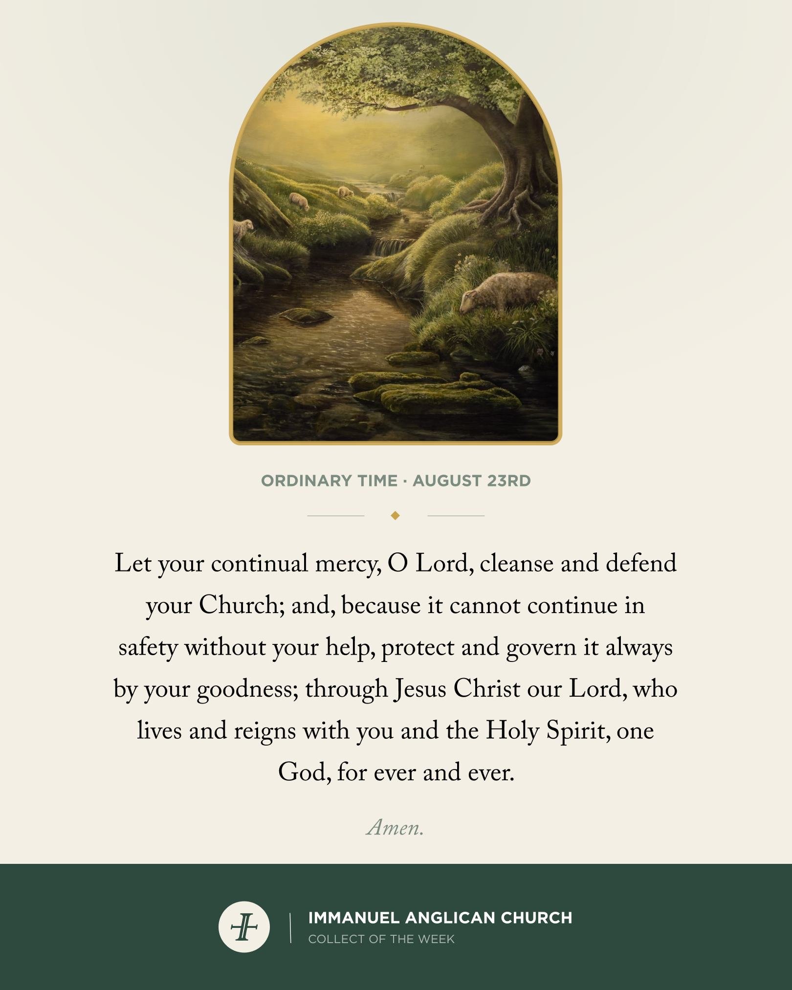 Good morning! Today is the thirteenth Sunday of Ordinary Time, a season of growth.

We look forward to seeing you today.

Services at 9 and 11am.
Immanuel Kids (0 years to 5th grade) at 9 and 11am.
Immanuel Youth middle schoolers meet from 4-6pm. Hig