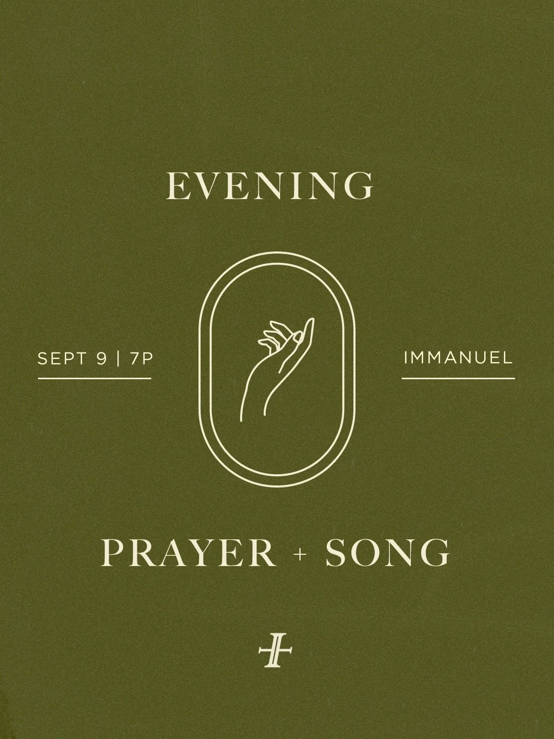 Join us for Evening Prayer &amp; Song next Wednesday, September 9th, at 7pm.