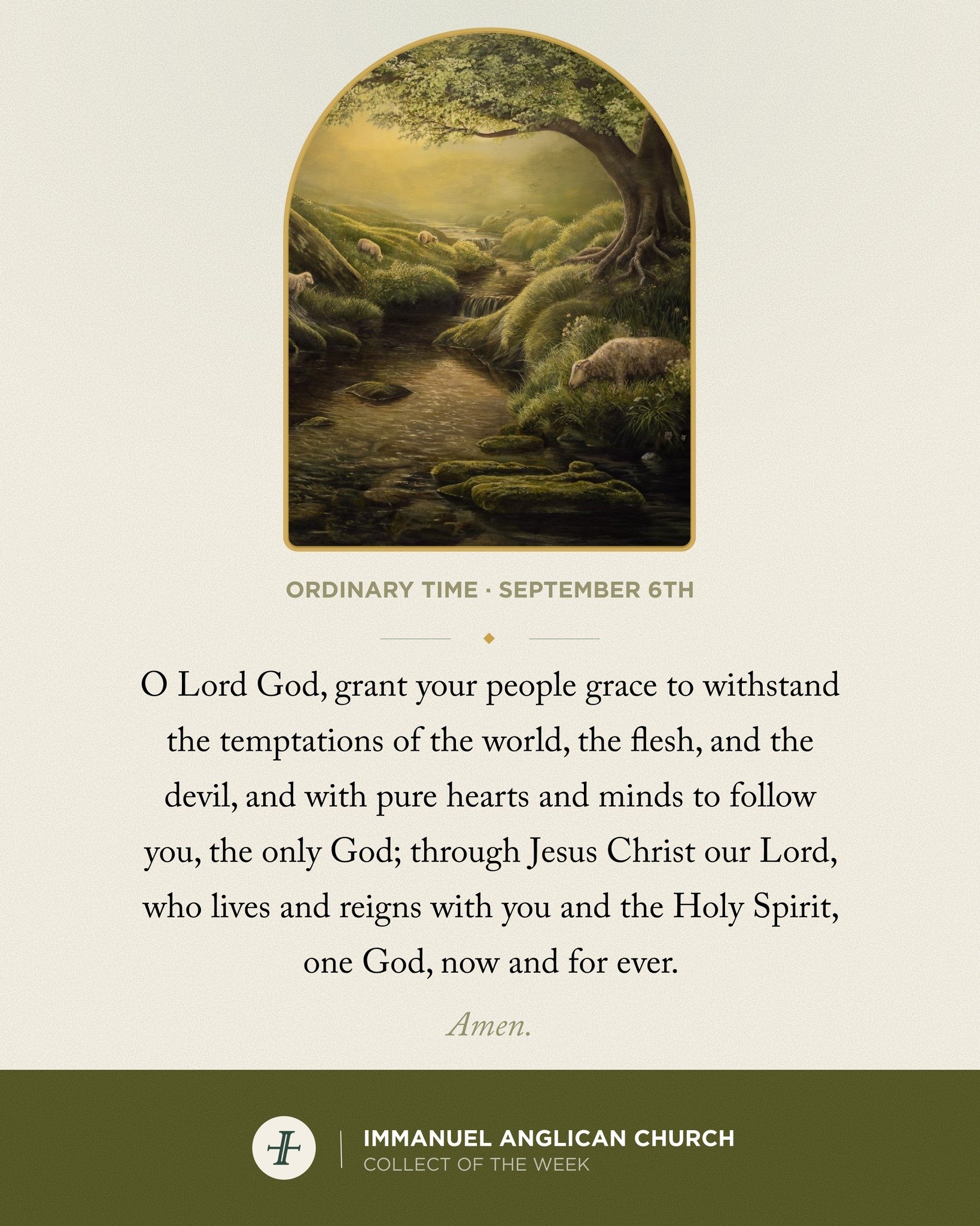 Good morning! Good morning! Today is the fifteenth Sunday of Ordinary Time, a season of growth.

We look forward to seeing you today!

Services at 9 and 11am.
Immanuel Kids (0 - 5th grade) at 9 and 11am.
Immanuel Youth middle schoolers meet from 4-6p
