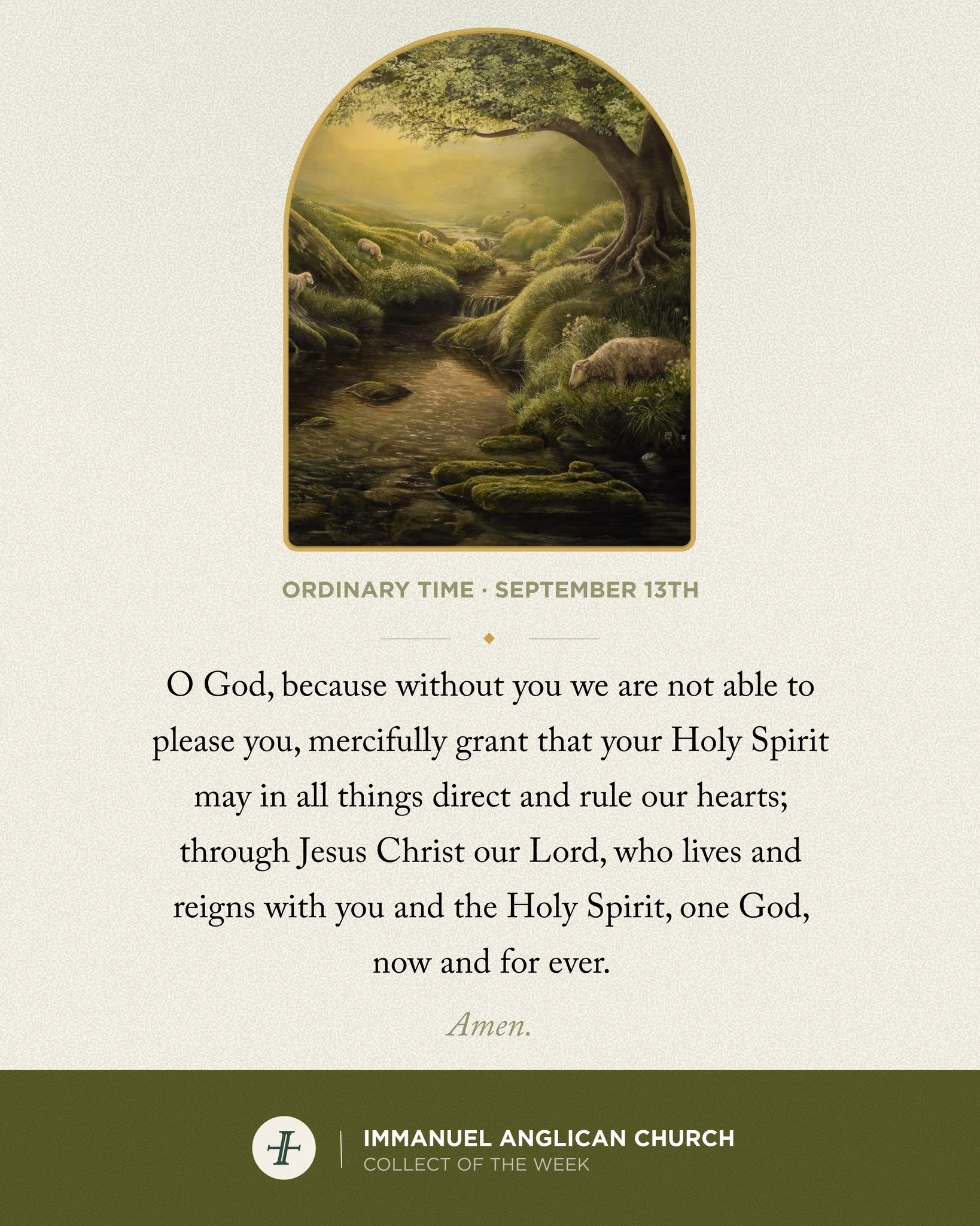 Good morning! Good morning! Today is the sixteenth Sunday of Ordinary Time, a season of growth.

We look forward to seeing you today!

Services at 9 and 11am.
Immanuel Kids (0 - 5th grade) at 9 and 11am.
Immanuel Youth middle schoolers meet from 4-6p