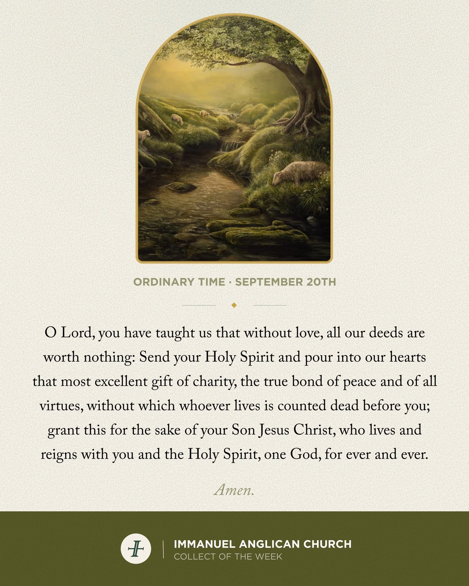 Good morning! Today is the seventeenth Sunday of Ordinary Time, a season of growth.

We look forward to seeing you today!

Services at 9 and 11am.
Immanuel Kids (0 - 5th grade) at 9 and 11am.
Discipleship Band Launch at 12:30pm. 
Immanuel Youth middl