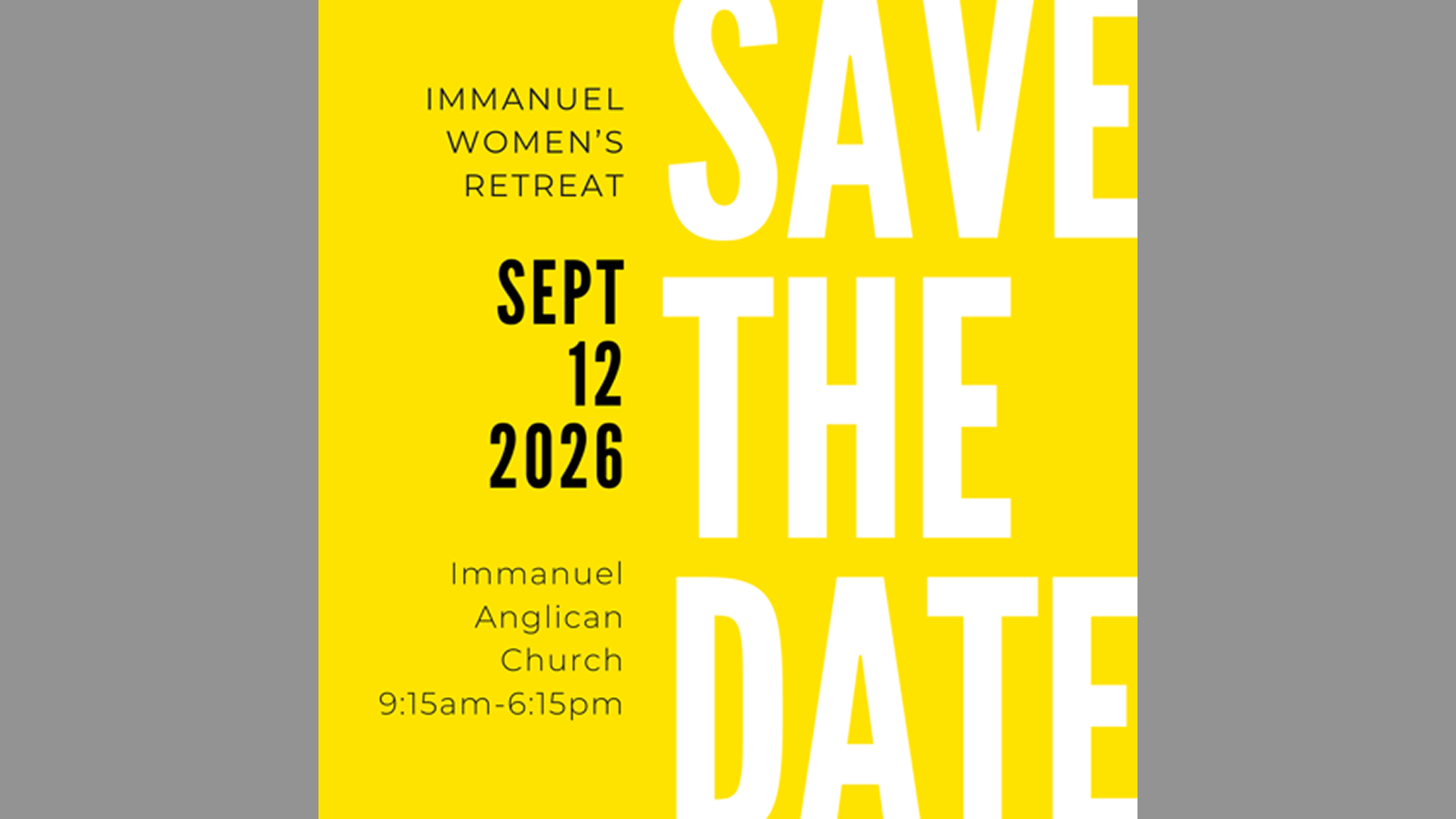 Immanuel Women's Retreat | September 12th