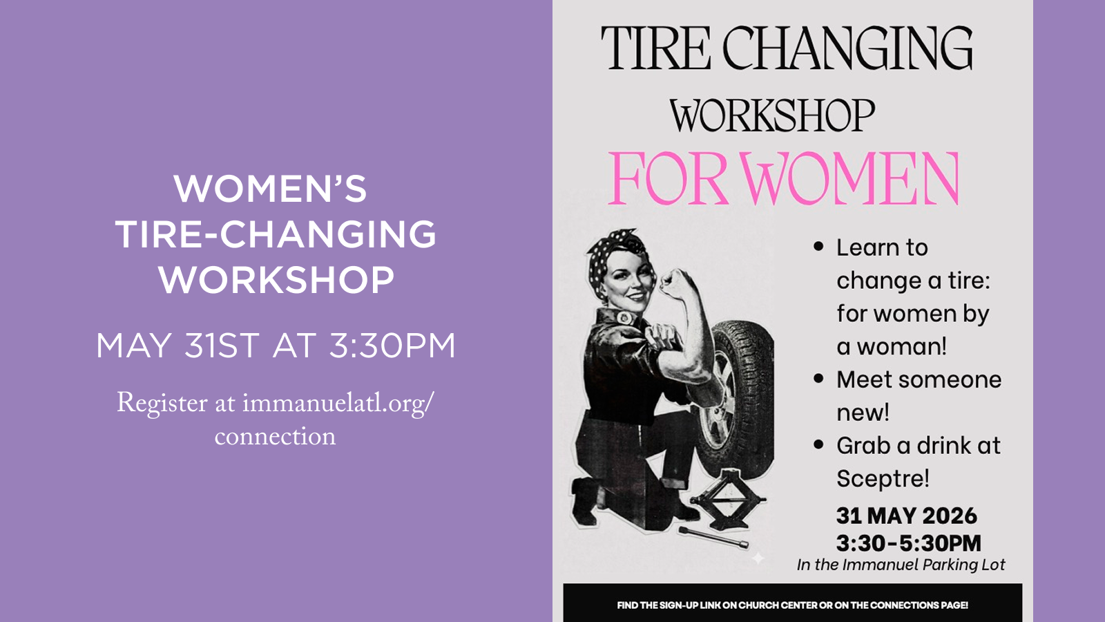 Women's Tire-Changing Workshop | May 31st 
