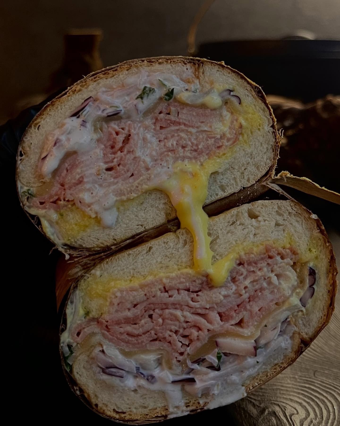 our ham & cheese sandwich
sugar-pit, house-smoked ham, cheddar, summer slaw, mustard mayo.
we’re ready for lunch. 🔥
