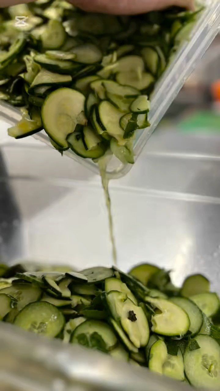 We want to show you our process, this is how we make our summer pickles with Irish cucumbers.