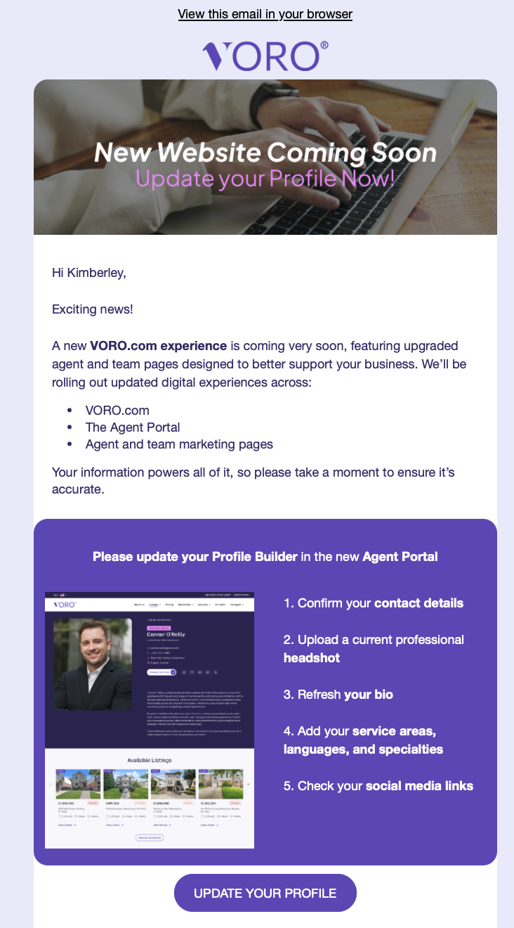 VORO Agent Communications - Get Ready!