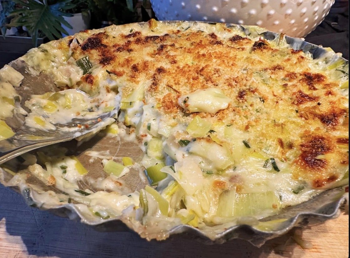 Cheesy Leek Gratin