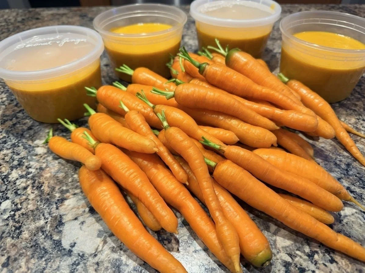 Creamy Carrot Coconut & Ginger Soup 