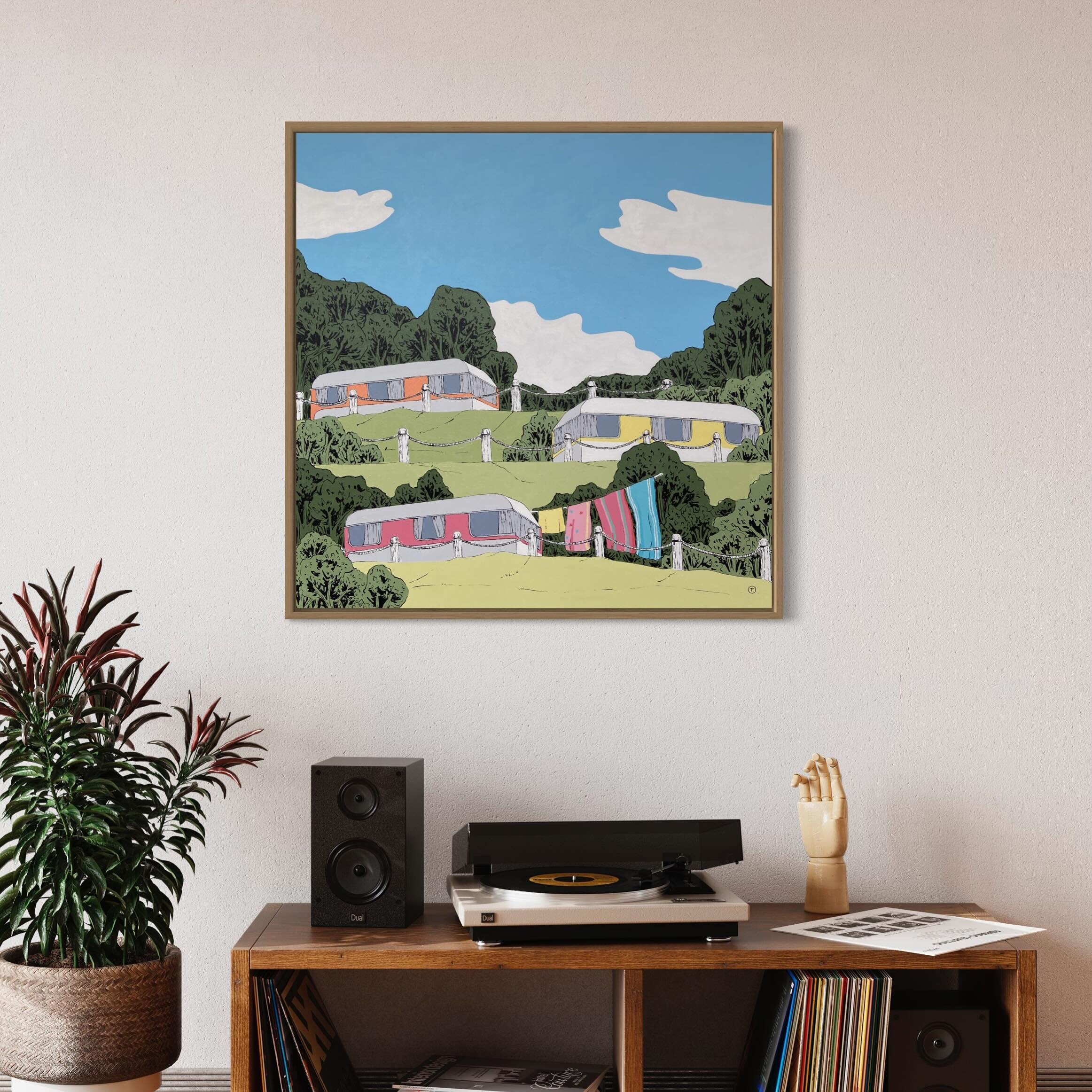 Off to Whangamata for Beach Hop this weekend? Drop into The Little Gallery for a fab mini exhibition of @clintc.artist latest work. Brilliant if you love the 80s! 

Plus you can find this painting &lsquo;Endless Summer&rsquo; in among all the great r