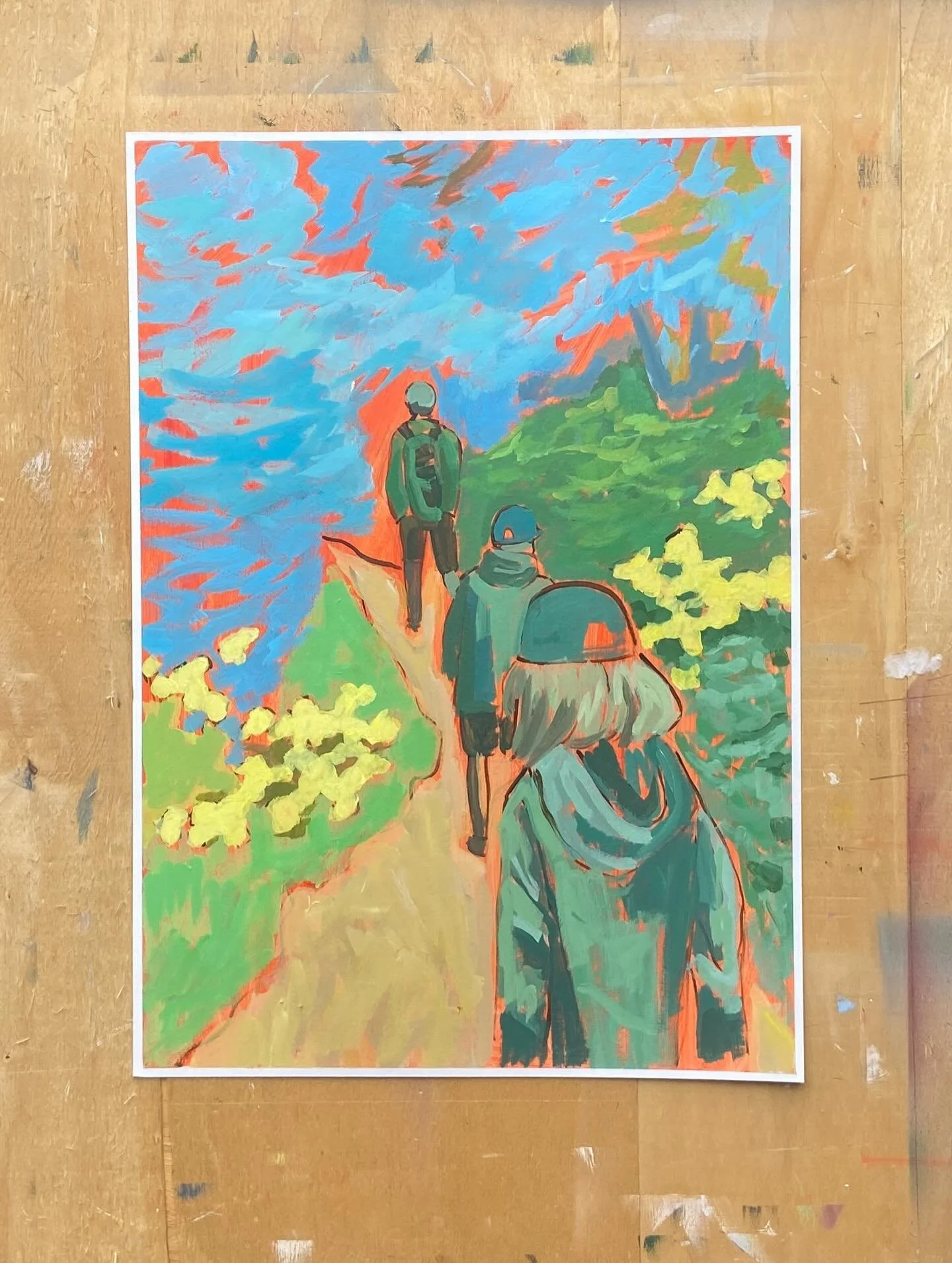 The wind and rain made for some studio time today so I painted this vibrant study on paper for a potential larger painting. 

Hope summer comes back soon!