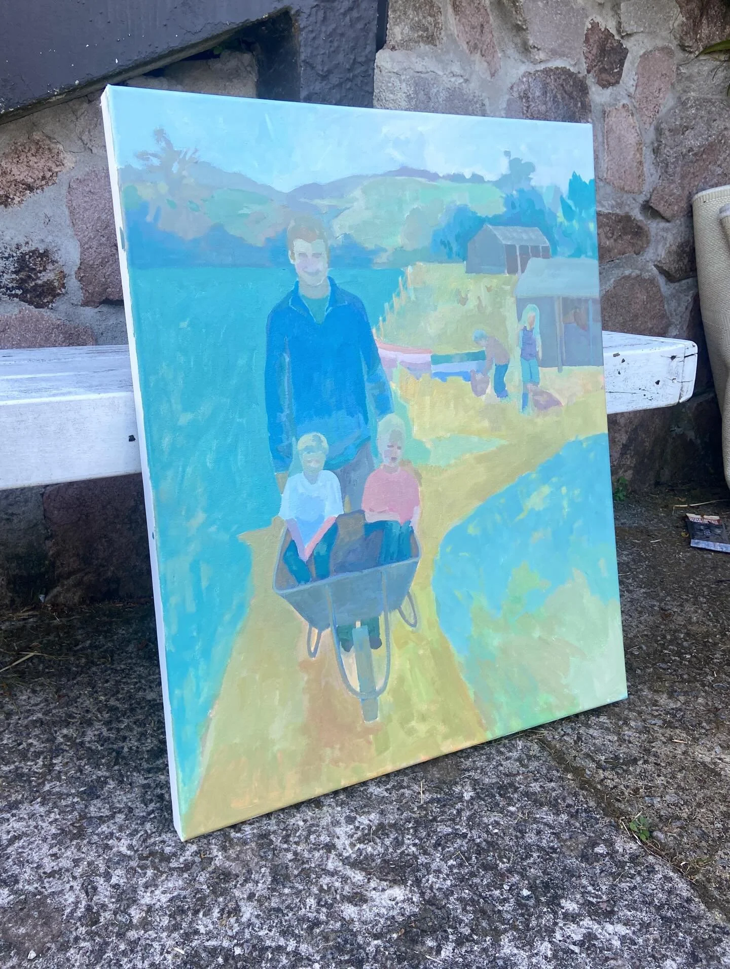 I&rsquo;ve been working on this farmyard piece for a week or so now and I think it&rsquo;s either finished or 95% there. A few days of staring at it will probably bring me no closer to knowing which feels more true 🤪

I&rsquo;m not attempting to fai