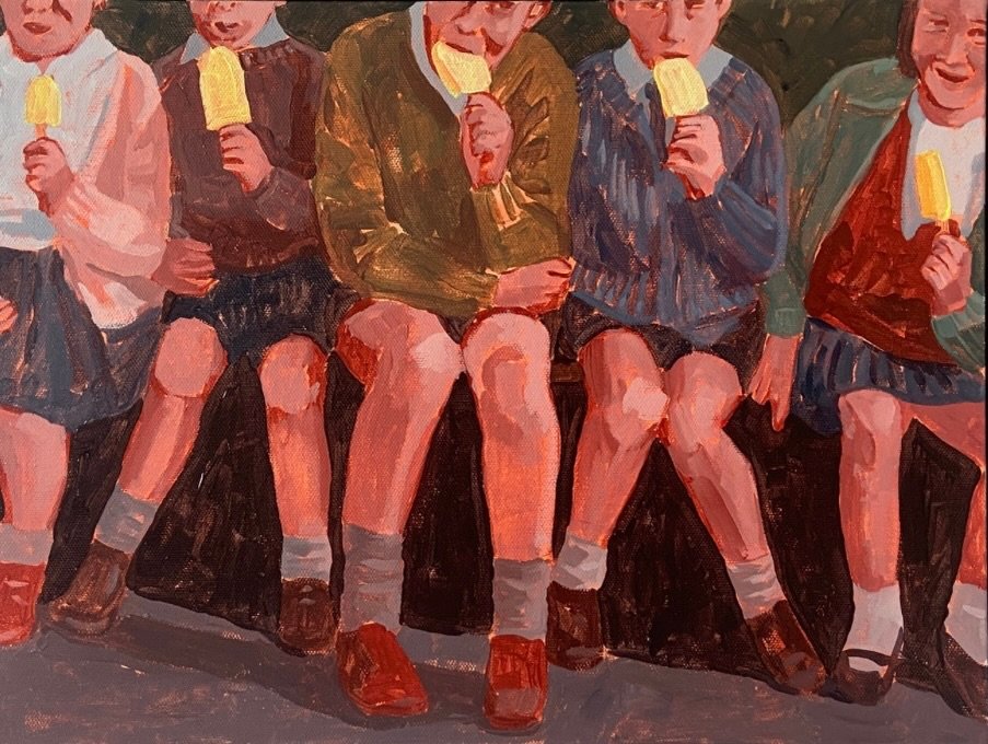 &lsquo;School Field Trip&rsquo; is one of two small paintings of mine heading to Wellington for the @toi_marsden_artshow_ at Marsden School.

There&rsquo;s a fantastic line up of emerging and established NZ artists to see. The gala evening is sold ou