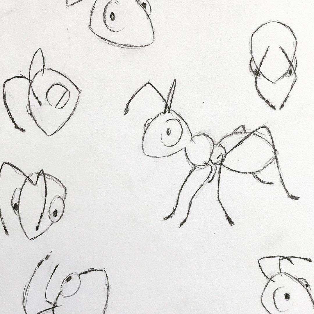 Working on a little somethin somethin that might turn into a big somethin 🐜 .
.
.
.
.
.
#illustration #characterdesign #characterdevelopment #pencildrawing #traditionalart #illustrationartists #quicksketch #artistsofinstagram #sketchaday #illustrato