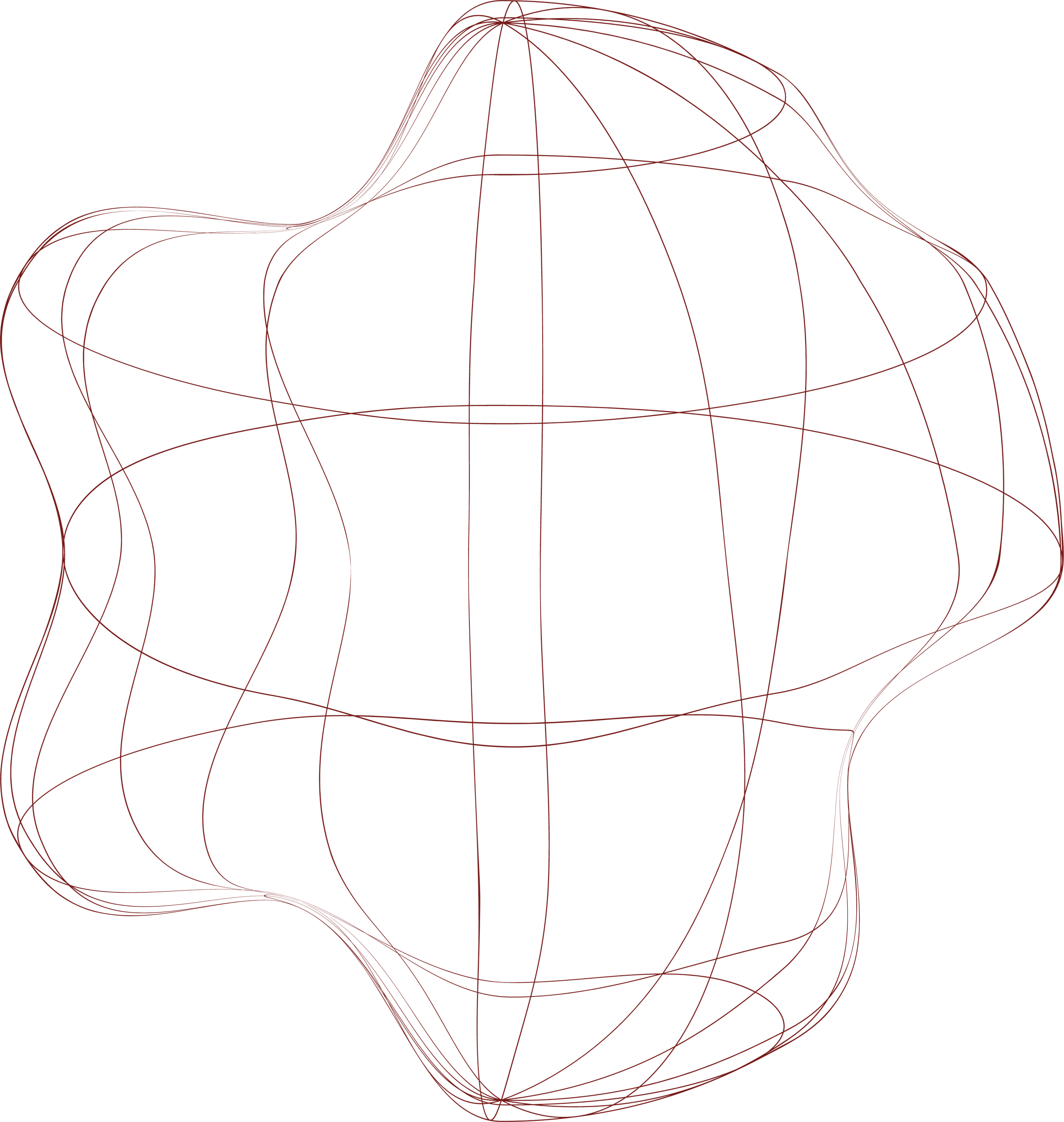 A blueprint of a wonky, smushed sphere