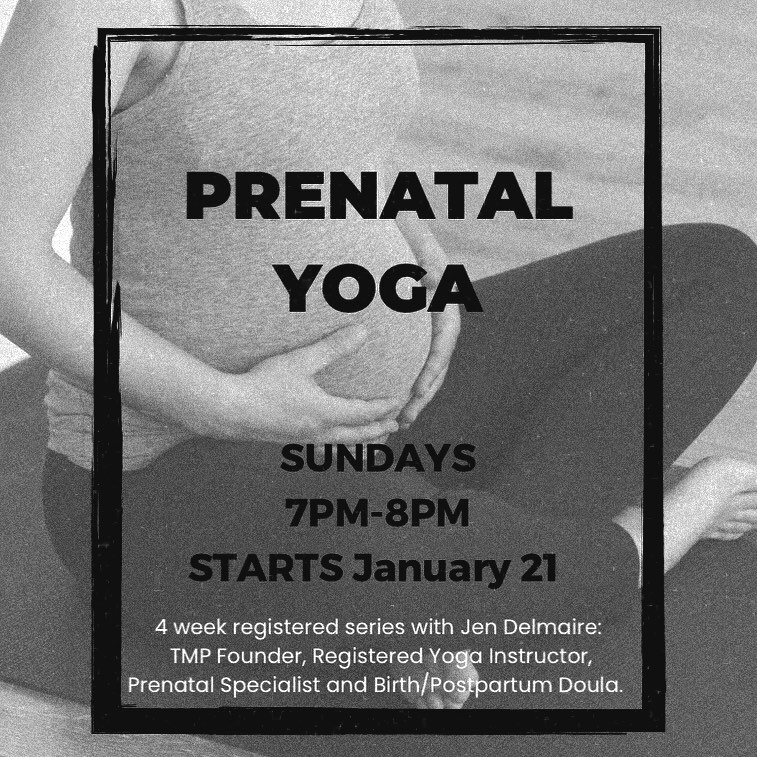 📣 Calling all moms to be! 🤰

A new session of Prenatal Yoga starts January 21! 

Join TMP Founder, Jen Delmaire for this 4 week progressive series that will focus not only on all things pregnancy, but labour/delivery and postpartum recovery.

Jen w