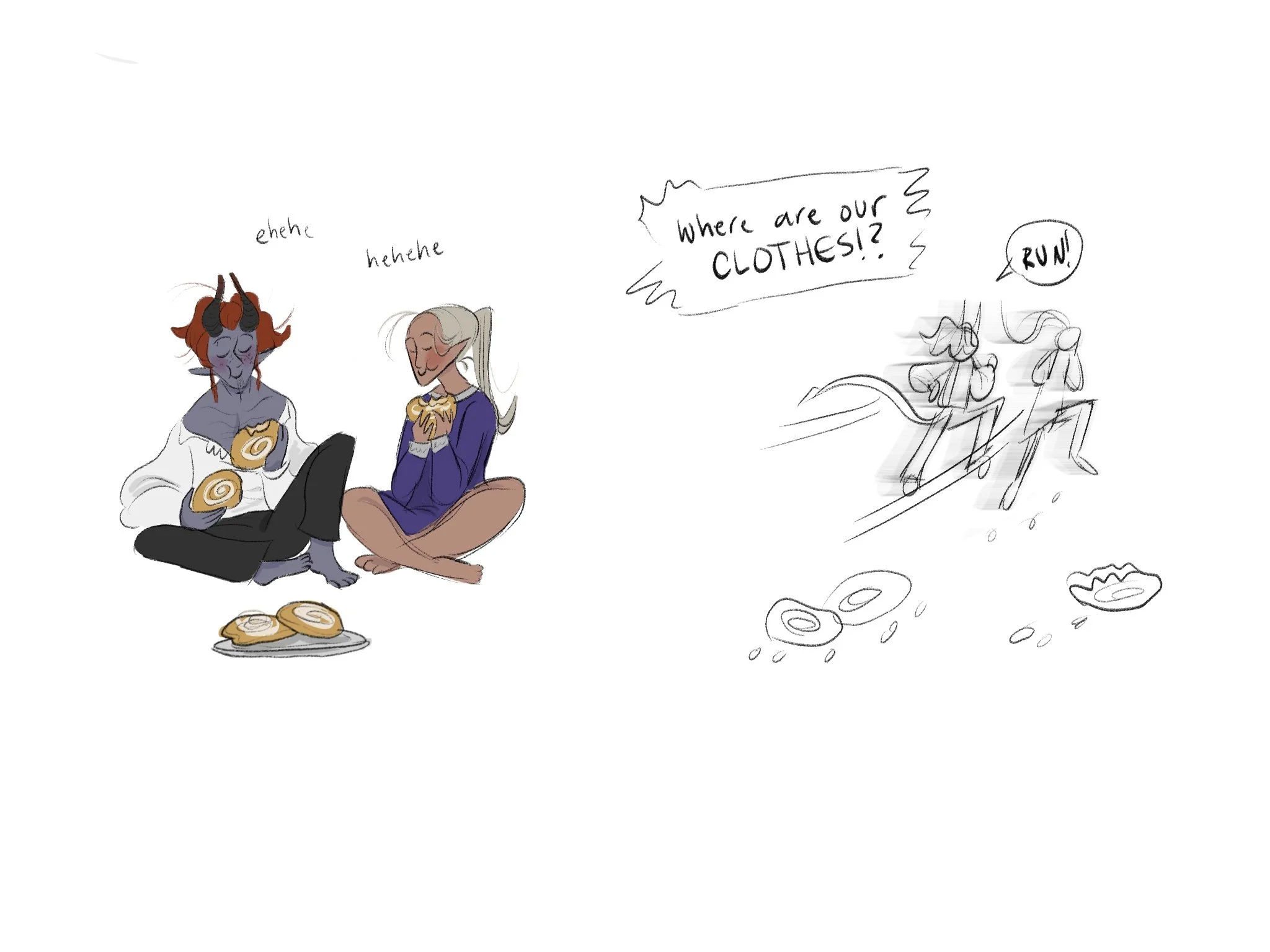 Viv the Bard Baldurs Gate 3: Stealing your boyfriends clothes and eating cinnamon rolls. Viv and Taveren