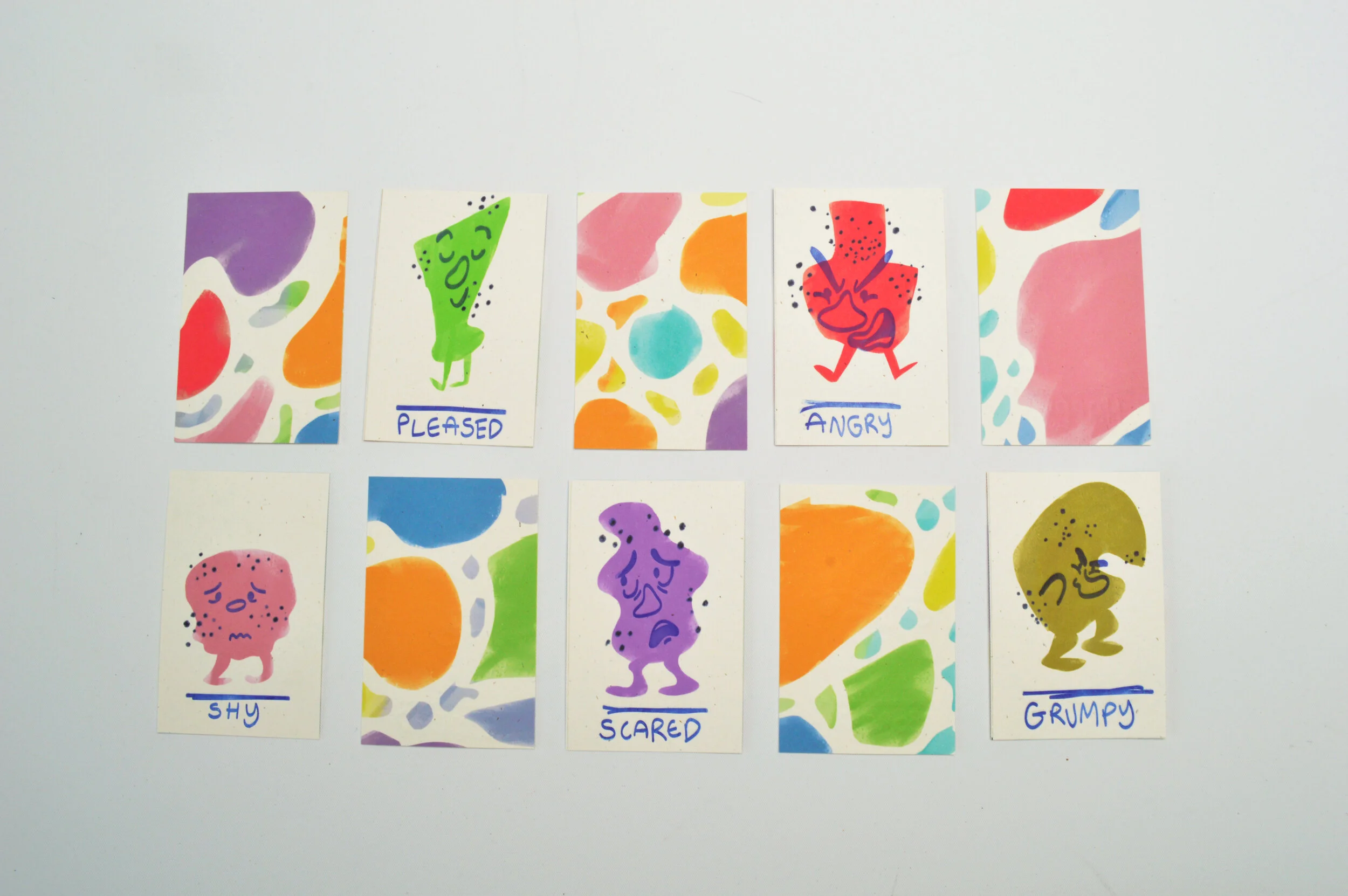 The Blobs: Letterpress, Package Design, Character Design