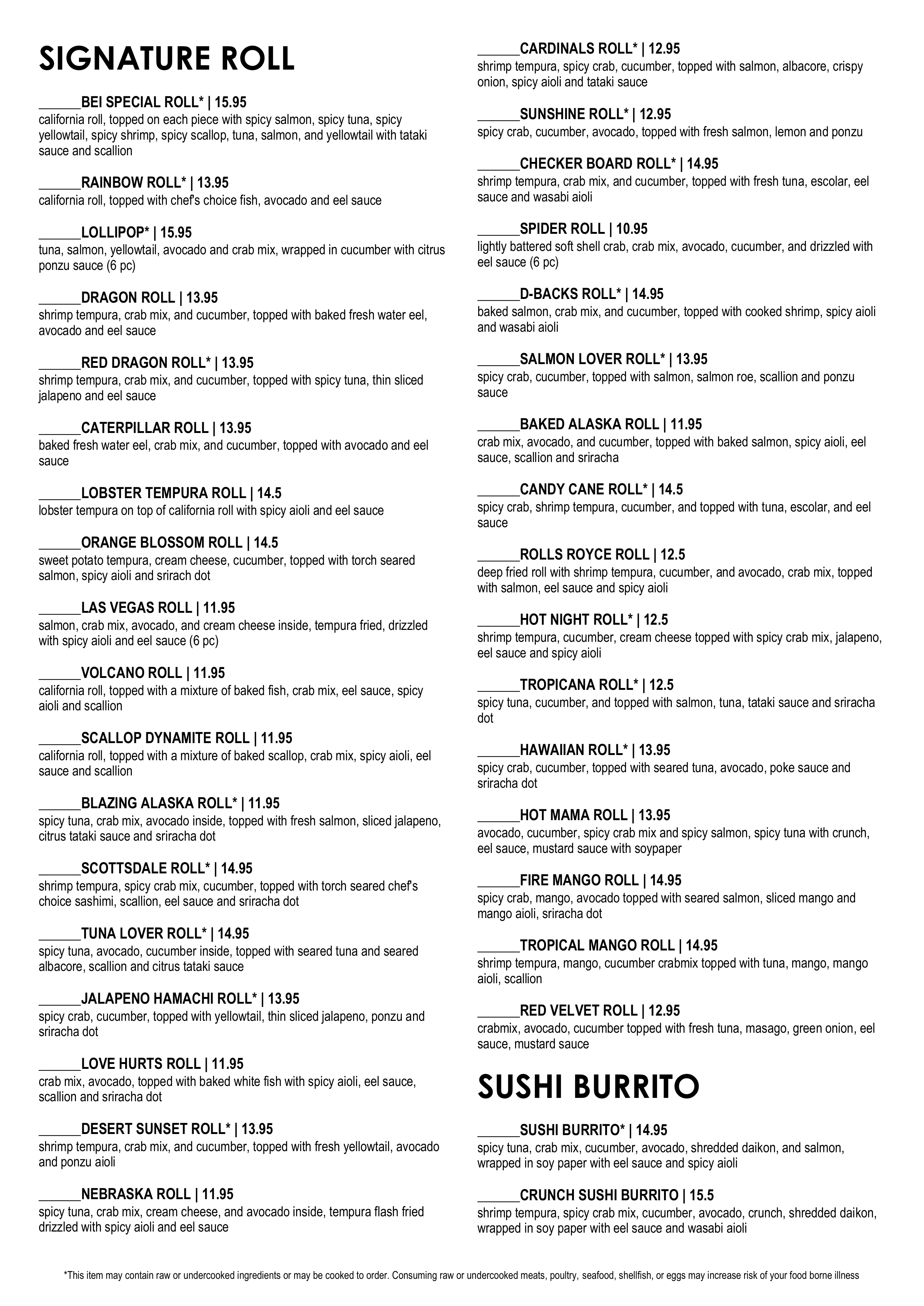 Bei Sushi Bar