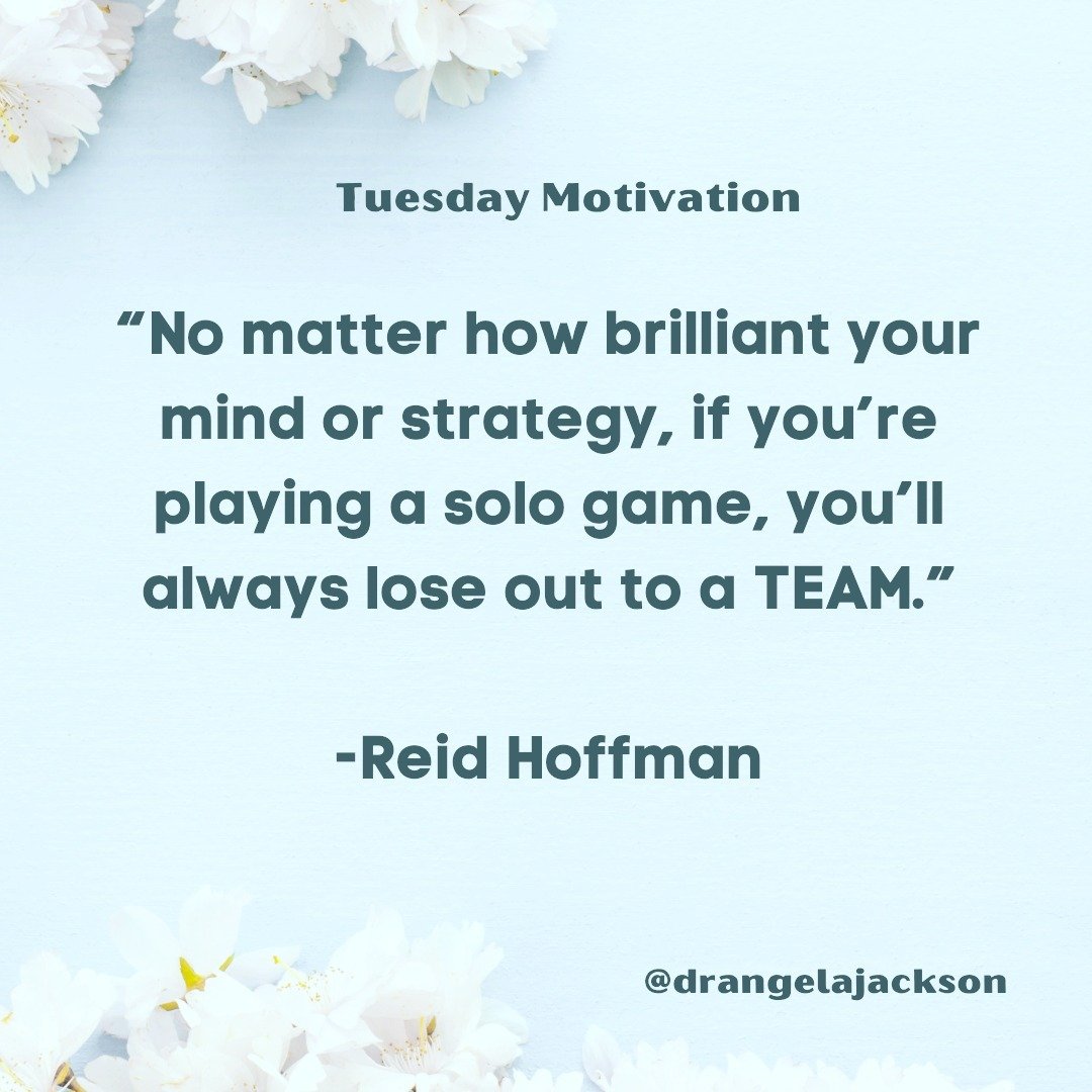 Teamwork makes the dream work!
 🤝 This quote from @reidhoffman hits home for me. No matter how skilled or ingenious we may be, collaboration fuels success. It's the synergy of diverse minds and shared goals that propels us forward. Let's unite, insp