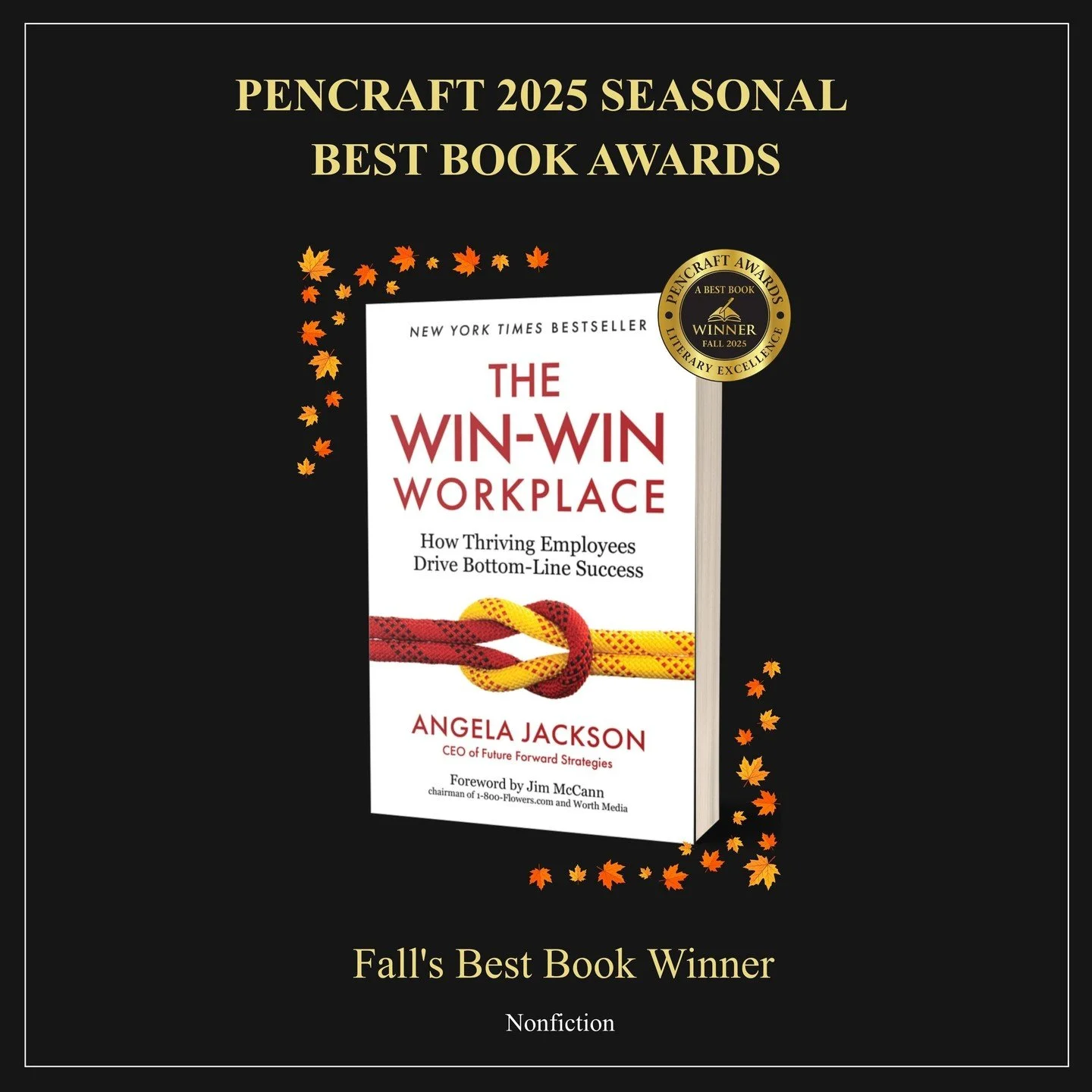 This morning brought a really nice surprise. The Win-Win Workplace showed up on PenCraft&rsquo;s list of 2025 Fall Best Books in Nonfiction (Business/Finance).

Books live such quiet lives once they&rsquo;re out in the world, so it&rsquo;s always mea