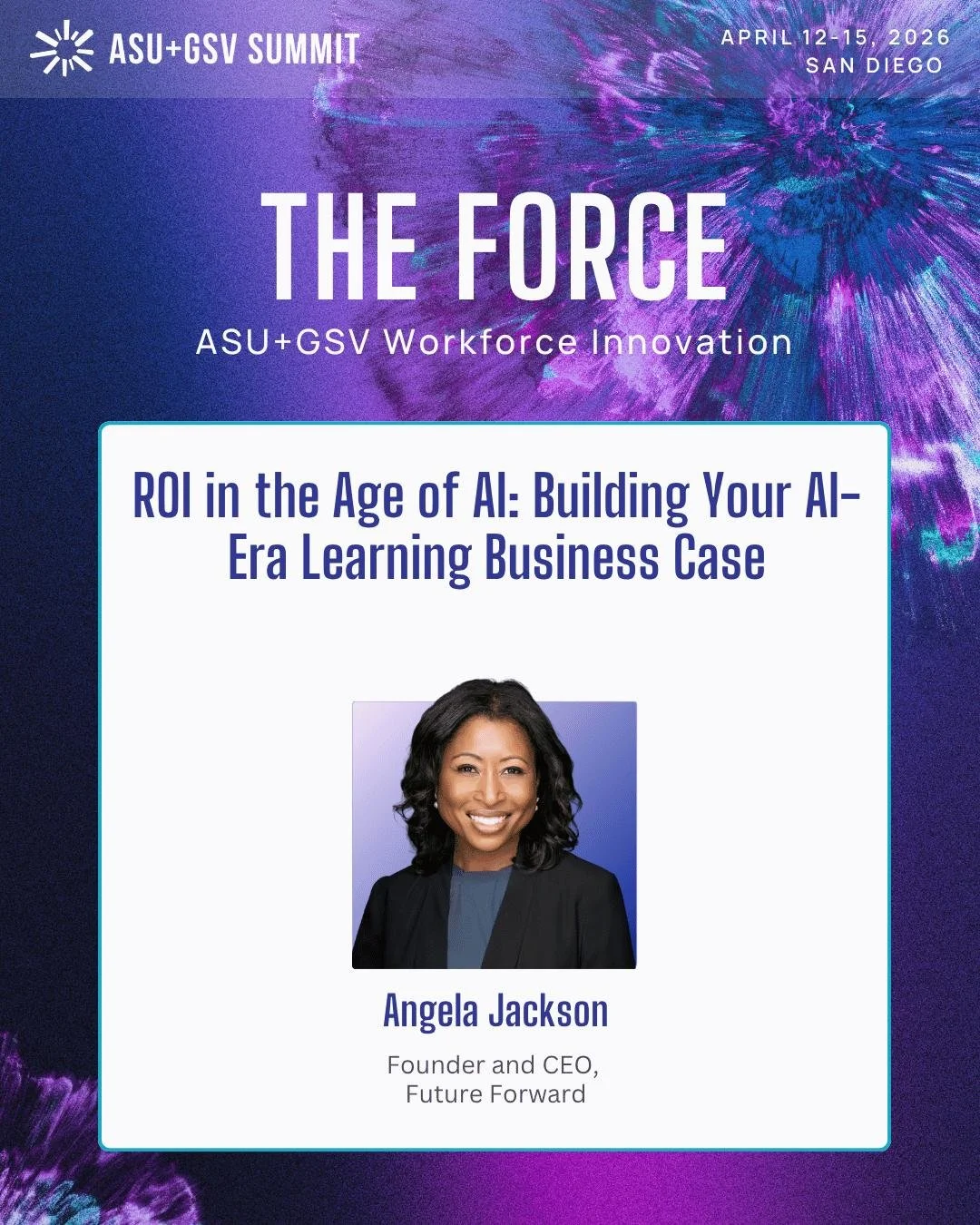 Are you in San Diego for @asugsvsummit?

Today at 3:00 PM PT, I&rsquo;ll be on The FORCE stage leading a session on a question I hear from leaders everywhere:

How do we actually build a business case for investing in people in the age of AI?

We&rsq