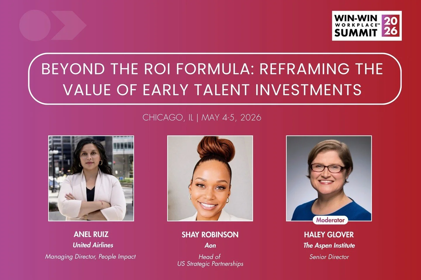 Organizations are rethinking how to define the value of early talent investments.

At the Win-Win Workplace Summit, this conversation explores how internships and apprenticeships can drive long-term business impact beyond traditional ROI metrics, and