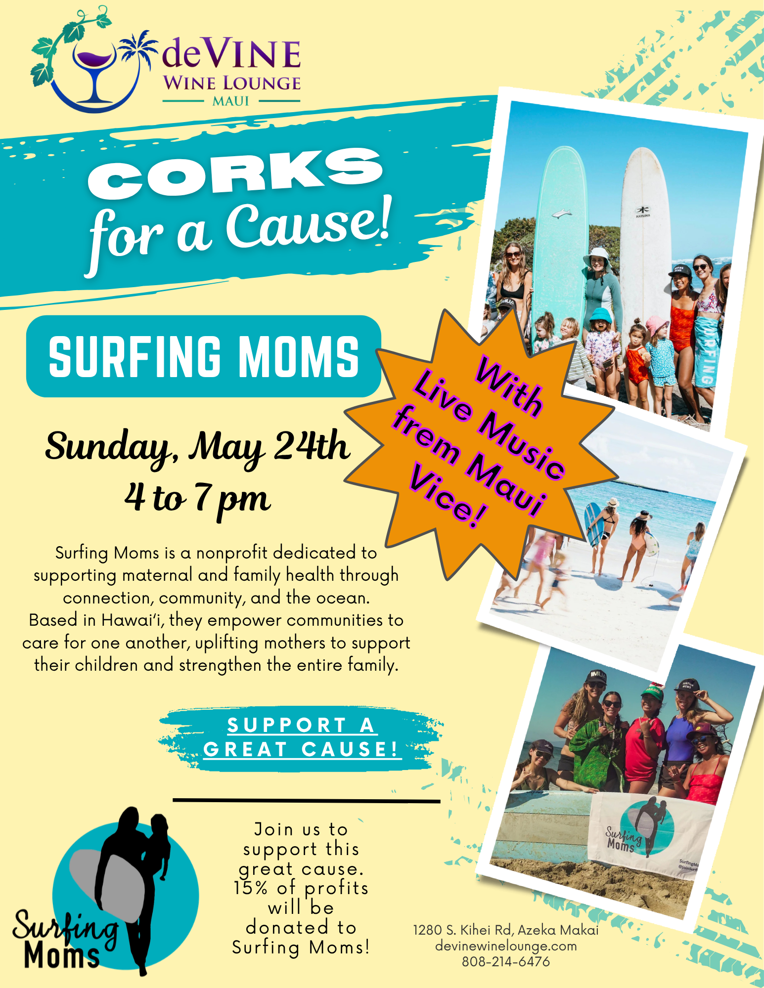 Maui: Fundraiser at deVine Wine Lounge