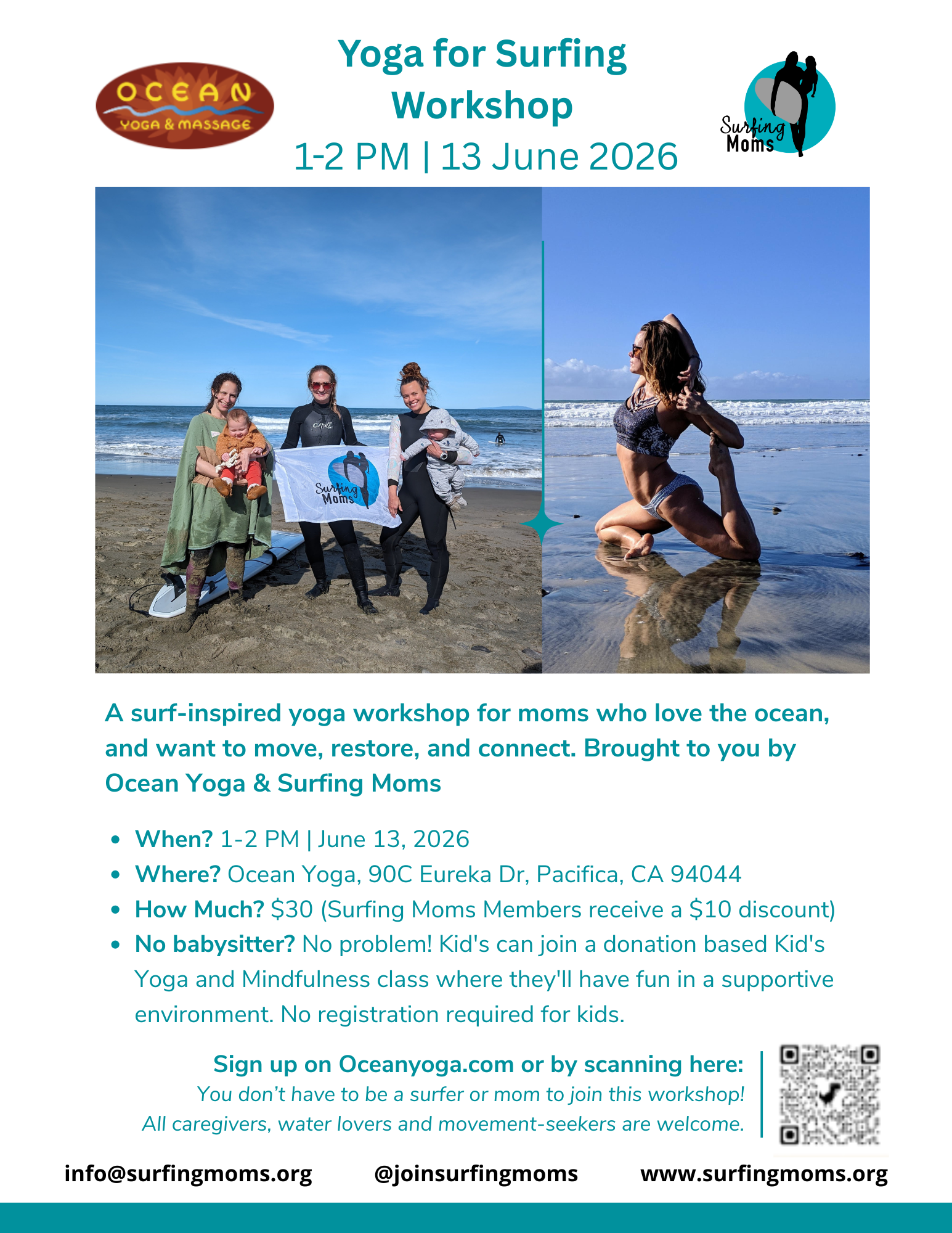 Surfing Moms & Ocean Yoga Workshop