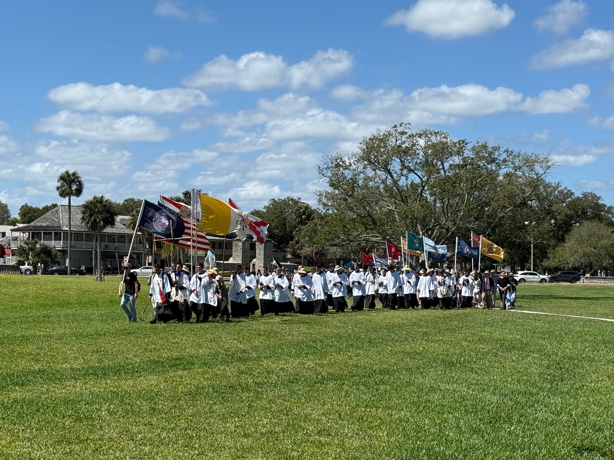 Entering grounds of Castillo de San Marcos for Mass.jpeg