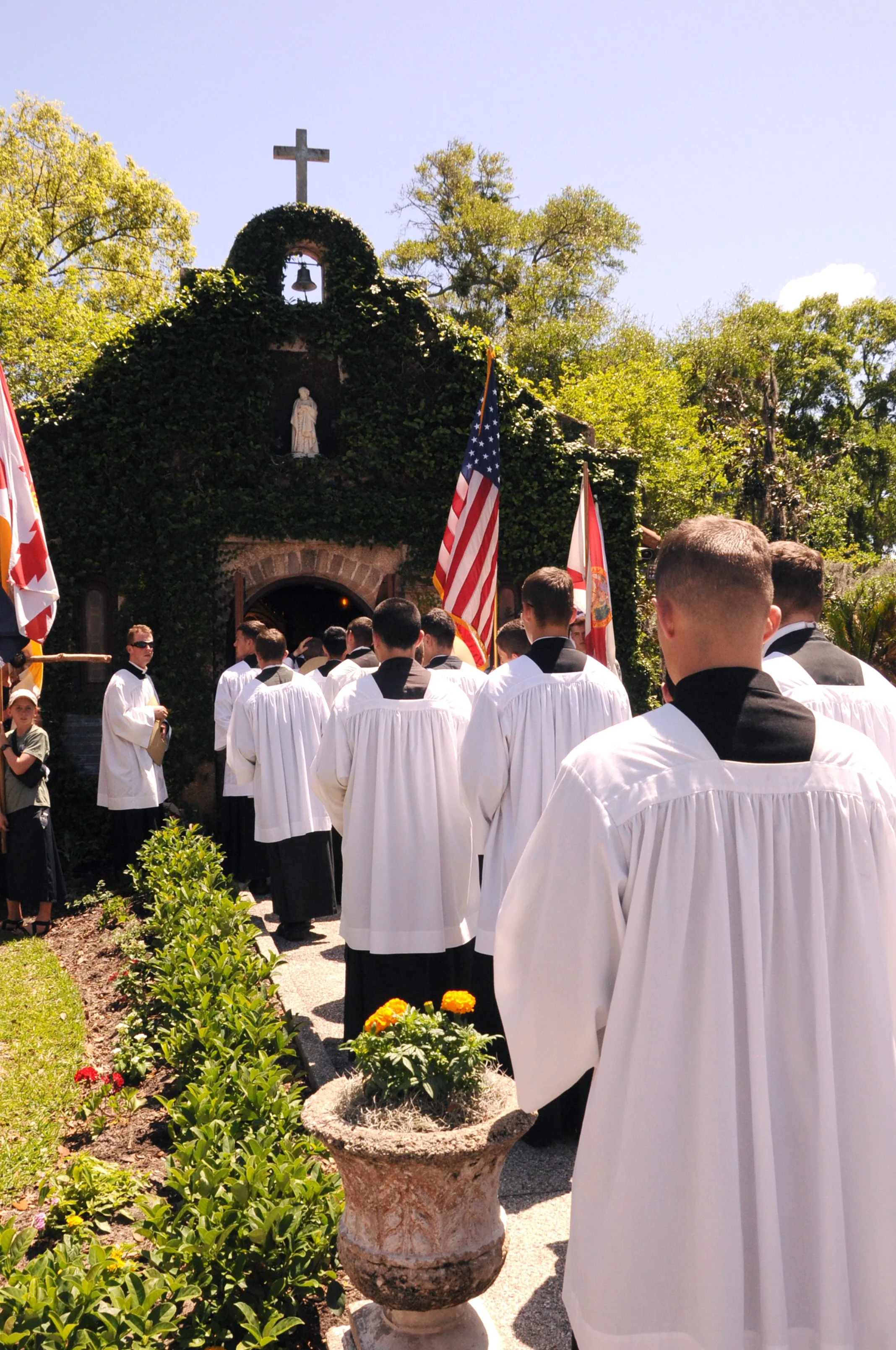 Entering chapel of Our Lady of La Leche.jpg