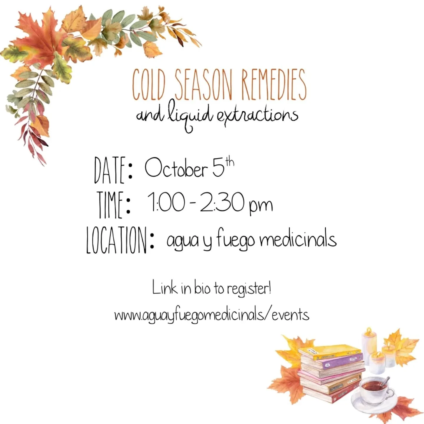 Feeling the chill in the air? 

Let&rsquo;s gather to explore herbs that:
🌿 Boost your immune system
🍵 Soothe coughs &amp; sore throats
🌸 Calm fevers &amp; ease congestion
🥕 Support your whole body with nourishing foods

You&rsquo;ll learn about 