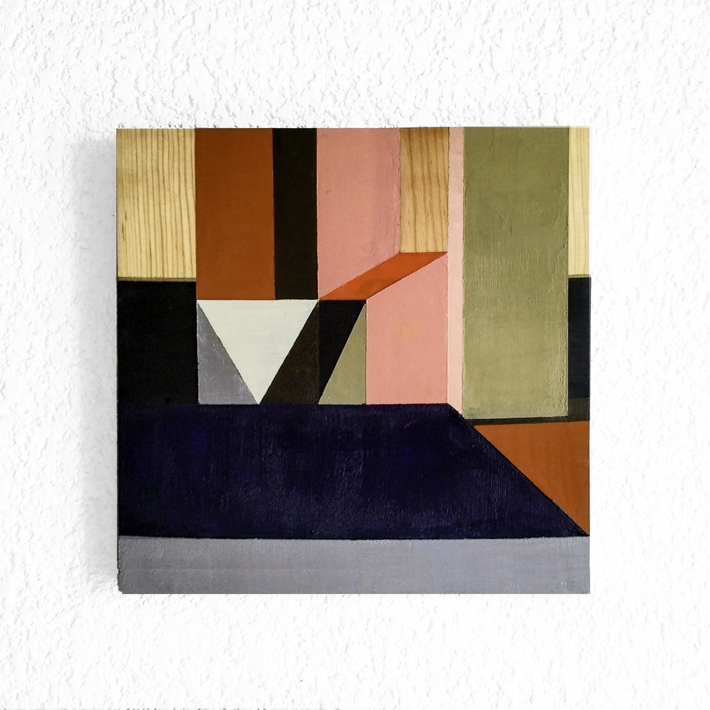 Das Lichtermeer unter mir IV (Oder “Quarième exmple authentiqu du triomphe de la peinture décorative et générique sur Instagram). 2023 .Acrílico y hoja de oro falsa sobre madera. 7.30 x 30 x 2.5 cm  600 USD 12500 Pesos