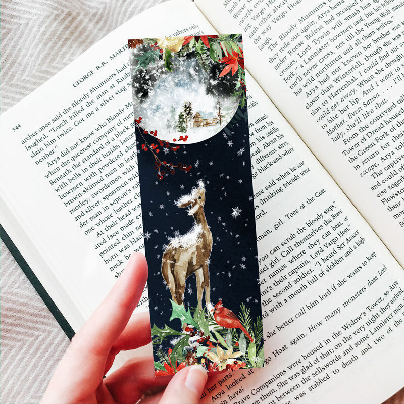 Winter Animals Paper Bookmarks