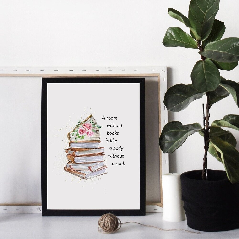 DIGITAL Book Wall Art, Floral Wall Art, Book Lovers Decor, Bookworm, Book  Inspired, Home Decor, Book Lover, Book Art Printable, Book Art (Download  Now) 