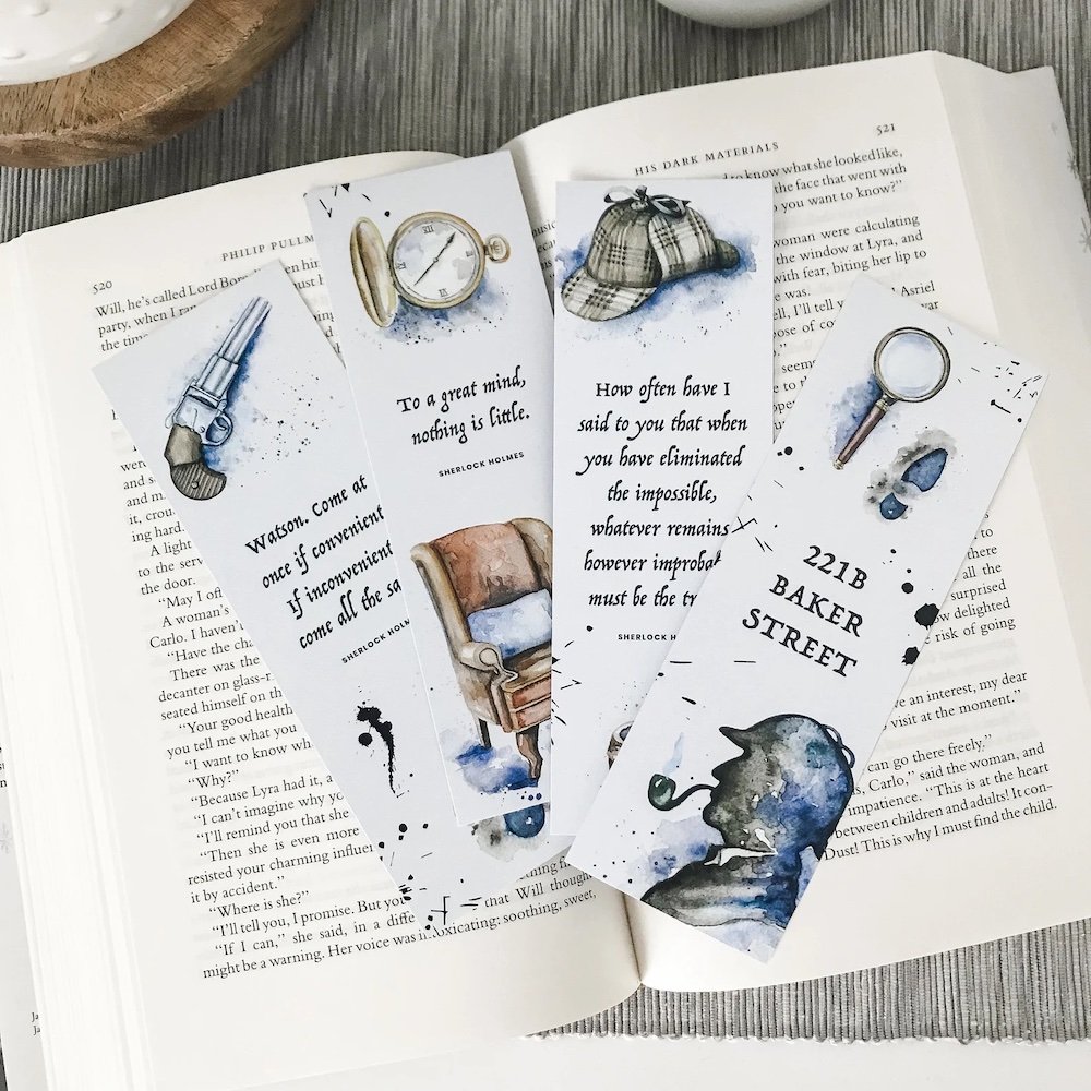 Sherlock Holmes Bookmarks Printable — On Book Street