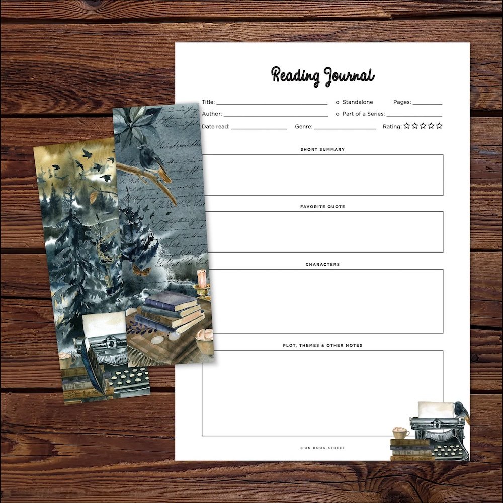 Reading Journal Printable Reading Journal Template, Reading