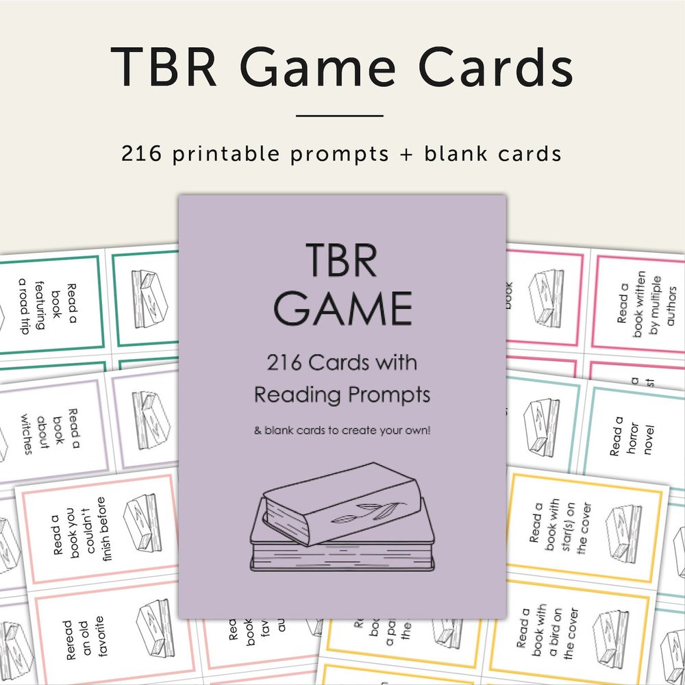 Printable TBR Game Cards — On Book Street