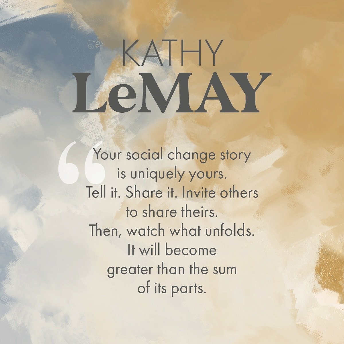 💡 We wanted to start out our week circling on the thoughts, words, energy and wisdom of Kathy LeMay. This is only one *sound bite* from four hours of incredible, personalized training. For those of you who were able to attend: what words stuck with 