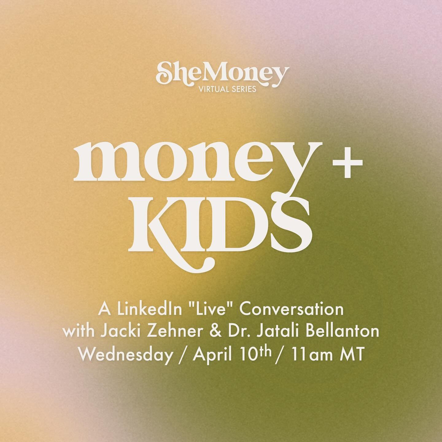💰+ 👧🏻👦🏻👧🏻 Join Jacki and Dr Jatali Bellanton TOMORROW, 11 am Mountain, on LinkedIn Live, as they delve into the intersection of Money + KIDS! How DO you instill financial values in children AND create healthy money habits for the entire family