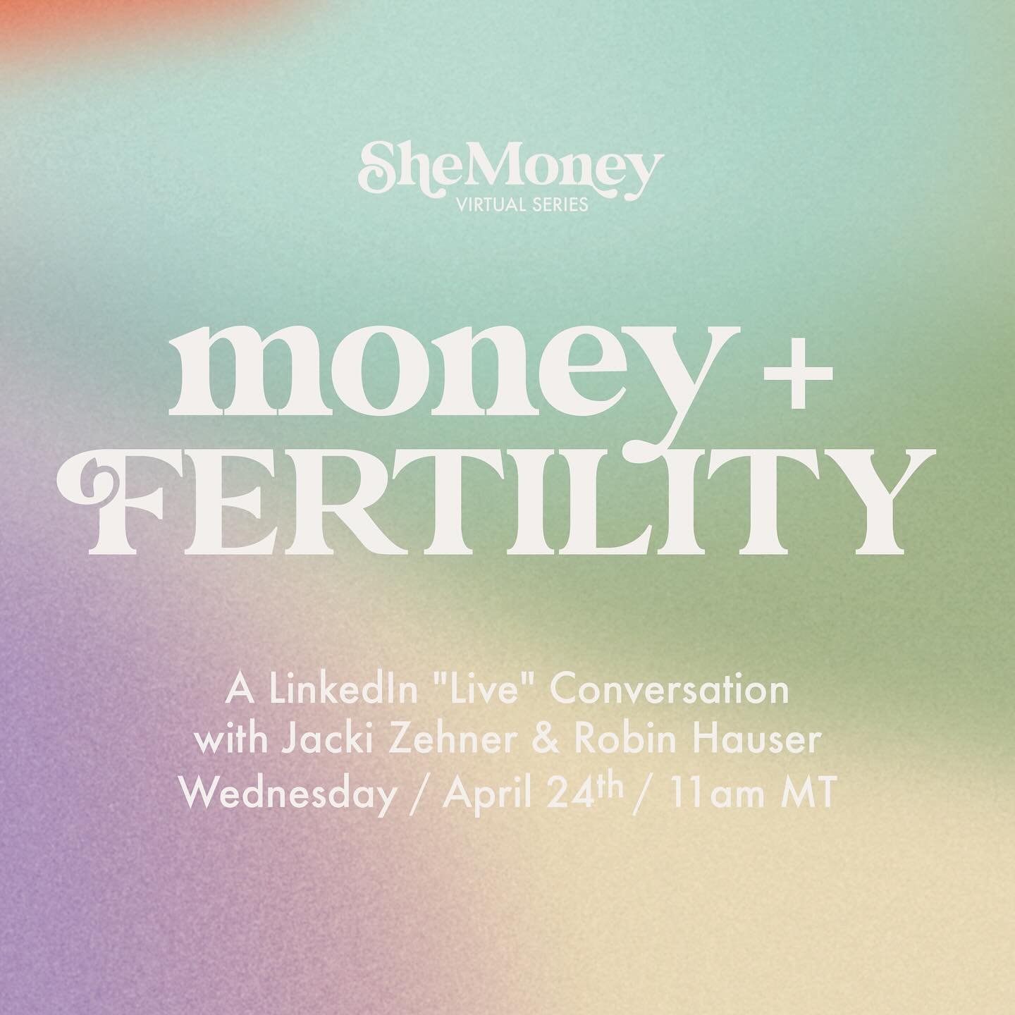 📆 In two days, we are wrapping up our &ldquo;Money + Convos&rdquo; this month with an anticipated topic: Money + FERTILITY. Join @jackizehner and @rhr226 , acclaimed filmmaker and infertility awareness advocate, for a poignant LinkedIn Live Conversa