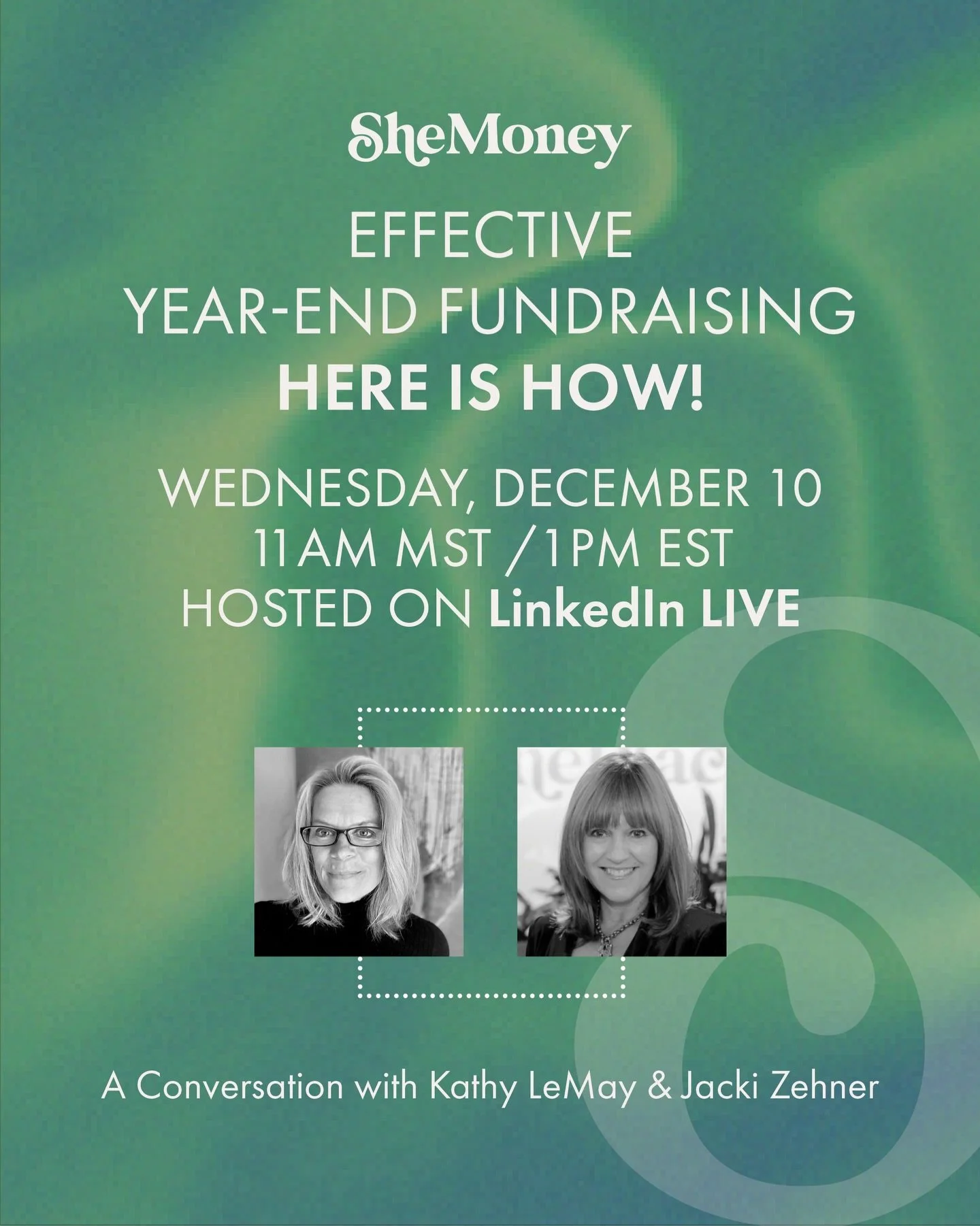 🌟 Join Us for a Powerful Year End Giving Conversation 🌟 
 
Can talking about fundraising and year end giving strategies be exciting? It sure can when the two people discussing it are @jackizehner and Kathy. Topics will include what actually moves d