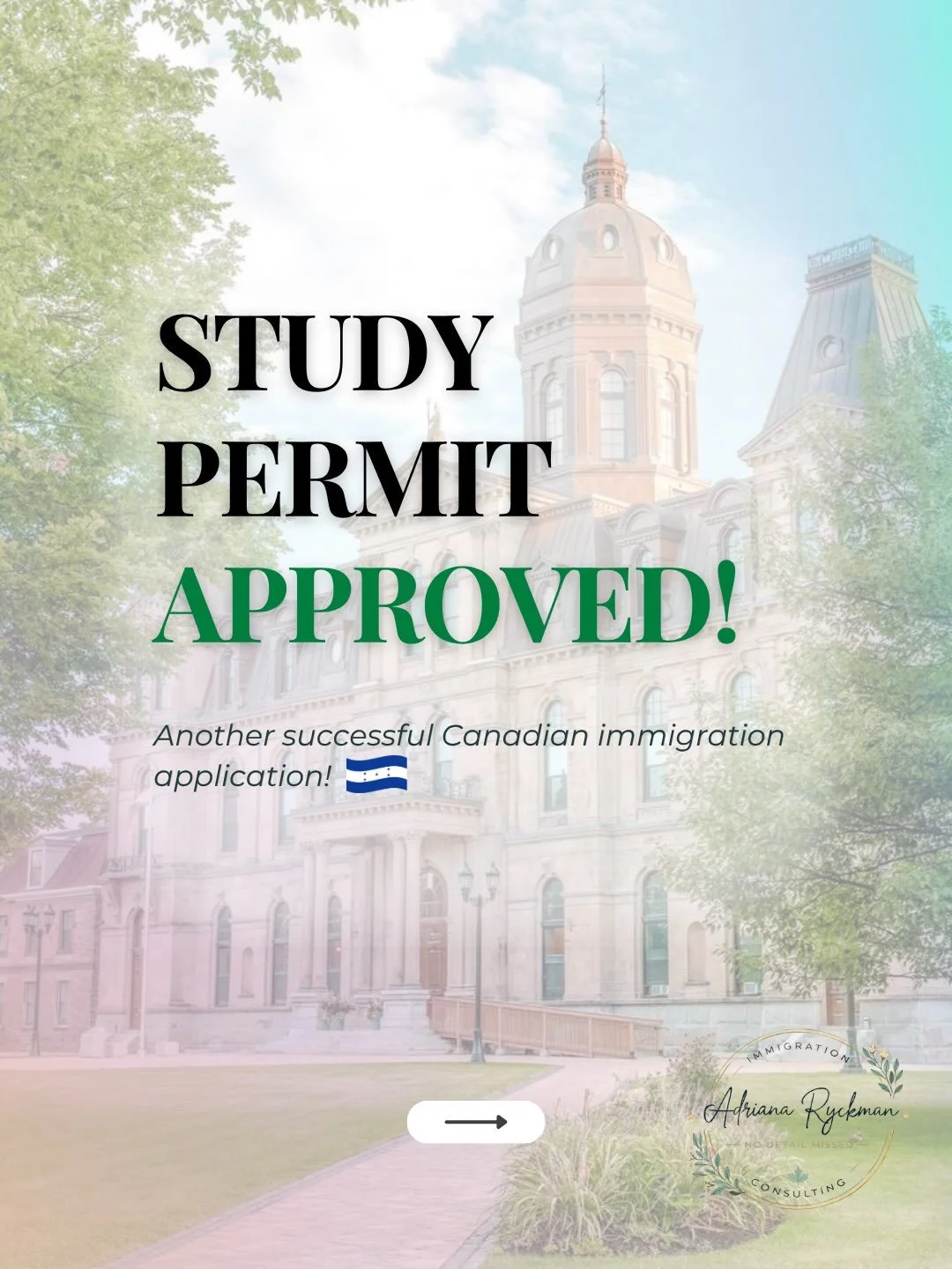 🎉 STUDY PERMIT APPROVED! 🇨🇦🇭🇳

Another exciting approval for AR Immigration Consulting! ✨

Our client, originally from Honduras, came to us with a strong professional and educational background:

🎓 Bachelor of Business Administration
💼 Experie