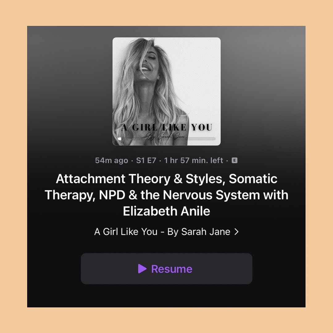 AGLY EP 07 - Attachment Styles, Somatic Therapy, NPD &amp; the Nervous System with Elizabeth Anile &gt; @lemonadepsychotherapy. 
⁣
Well, that was an absolute banger - both in length (nearly two hours, whoops) and quality of content, lol.⁣
⁣
In this e
