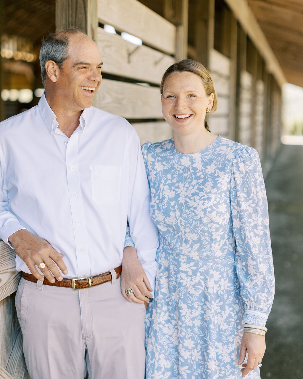 This is us! A very rare photo of me, Rosie, and my husband Broussard - we live and breathe Saxony Farm. From hosting beautiful weddings, breeding and training thoroughbreds to making it a home-from-home for our guests at The Dew Drop In and the Cotta