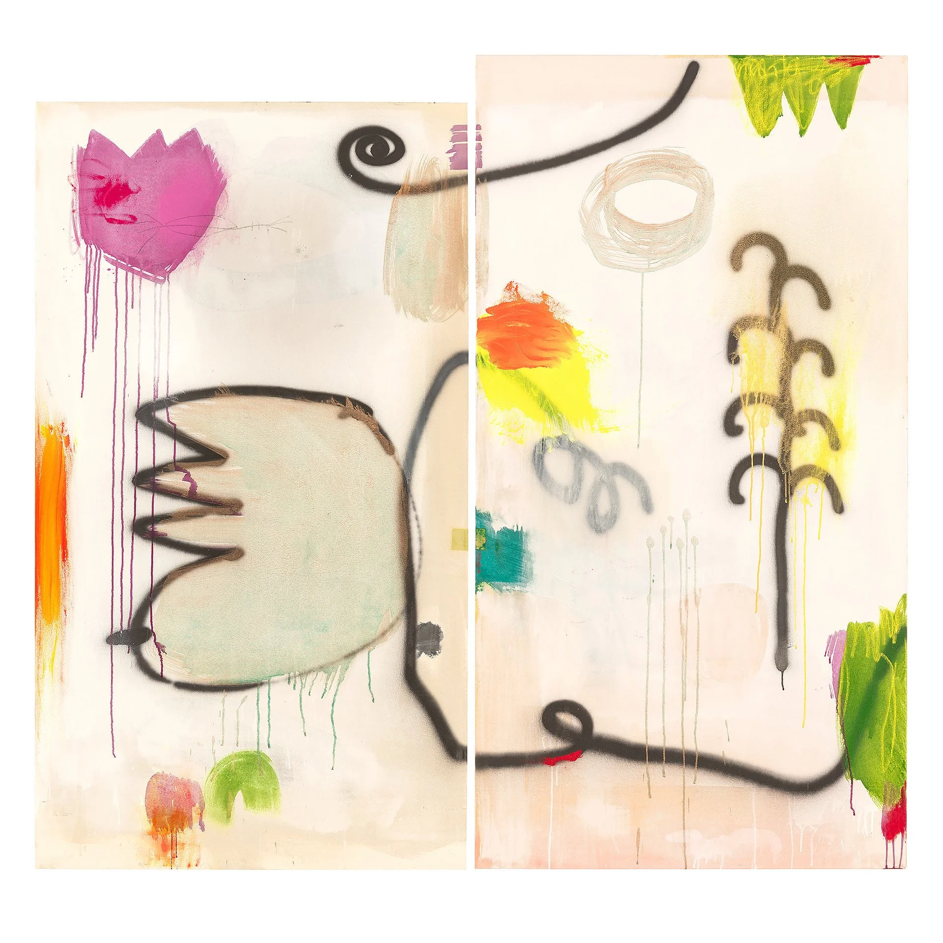 Palimpsest - Oasis, 68 x 72 in.