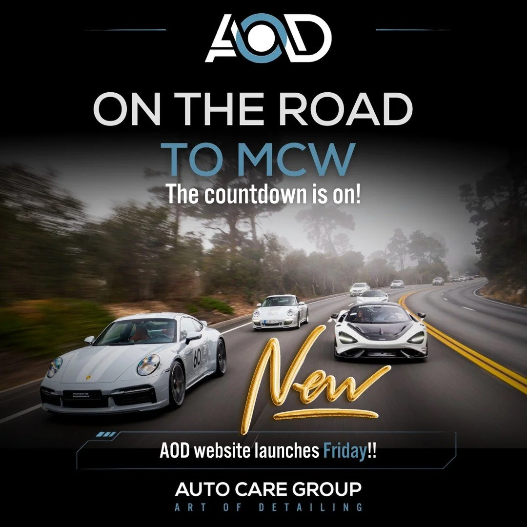 We are on the road to Monterey Car Week, and the countdown is officially on!! 

This Friday, AOD Auto Care Group is launching our new website, giving you a closer look at the preparation, precision, and nationwide teams behind our vehicle readiness a